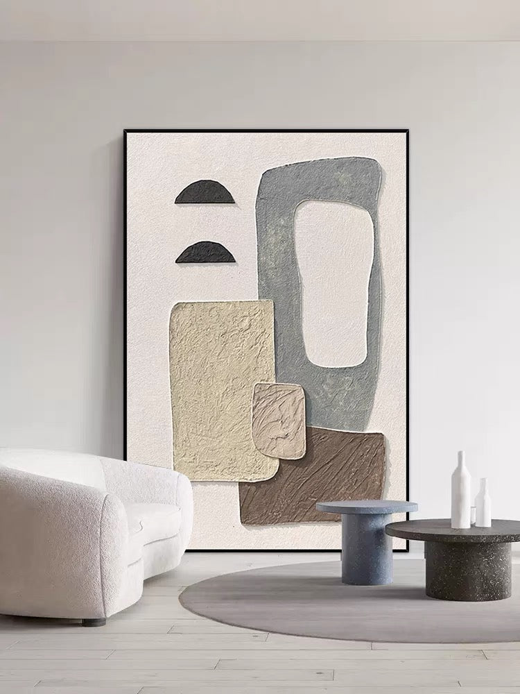 Abstract Style Textured Wall Art - Hand Painting