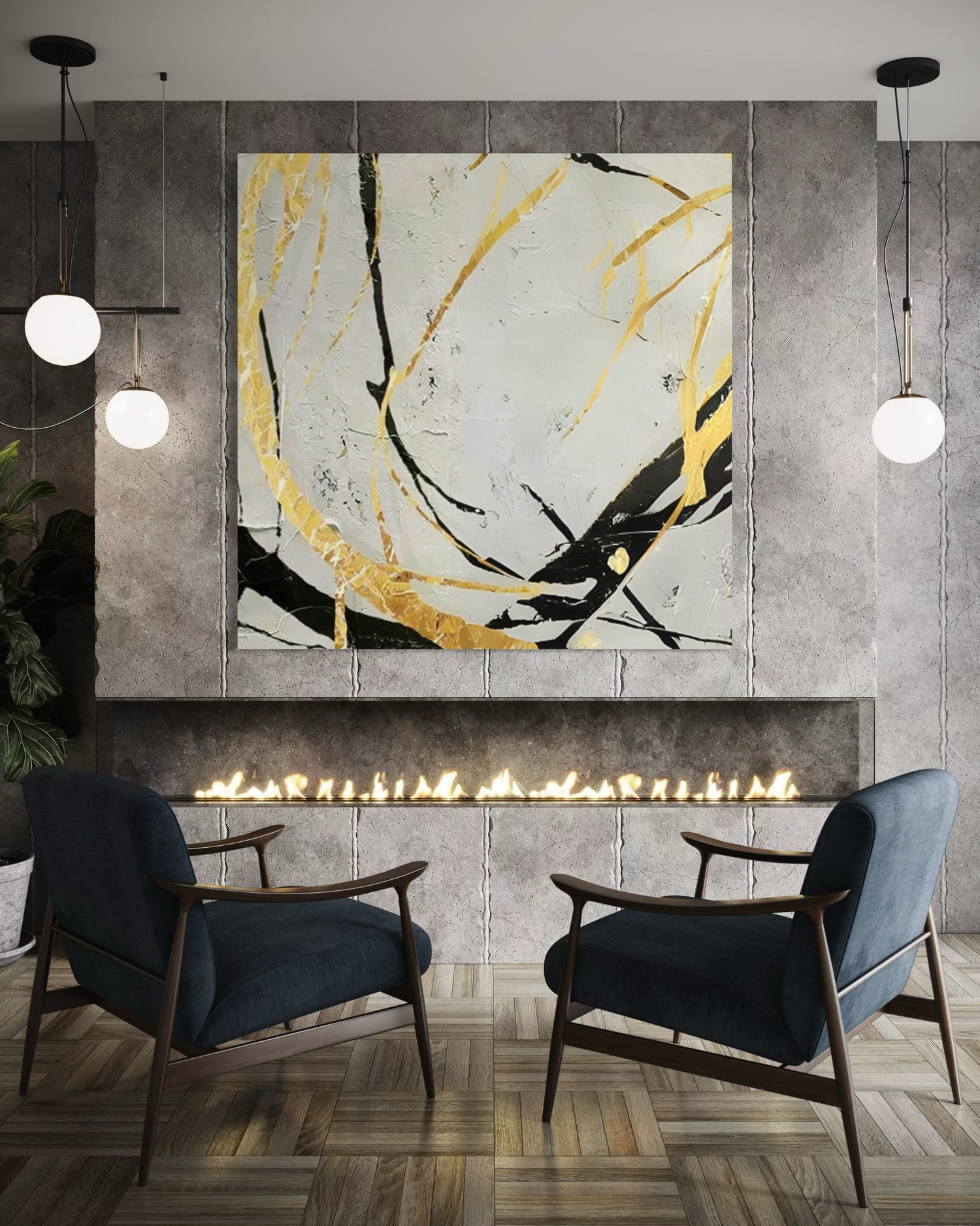 Striking abstract artwork & En blanco y negro