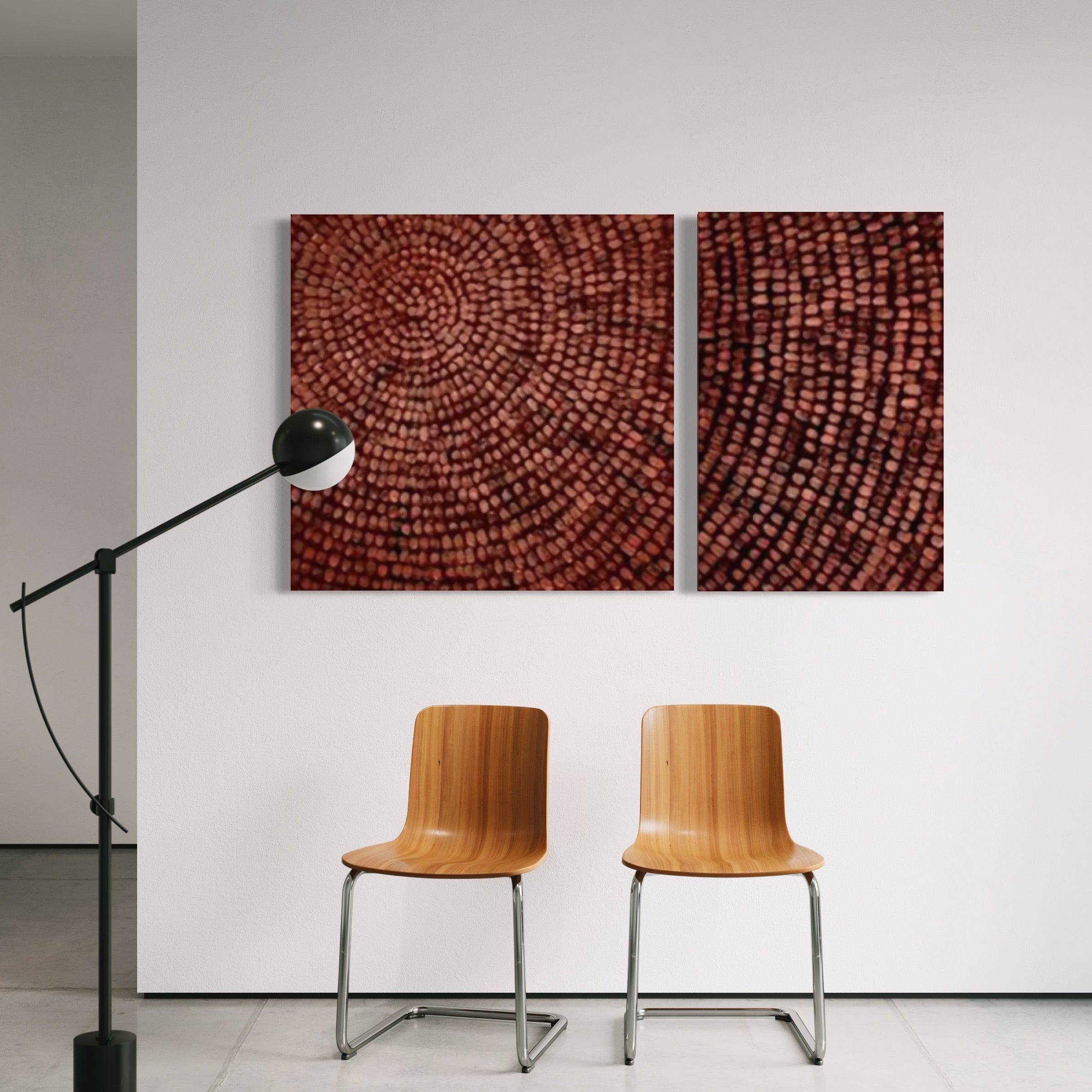 Crimson Masonry 2-Panel-Kunst
