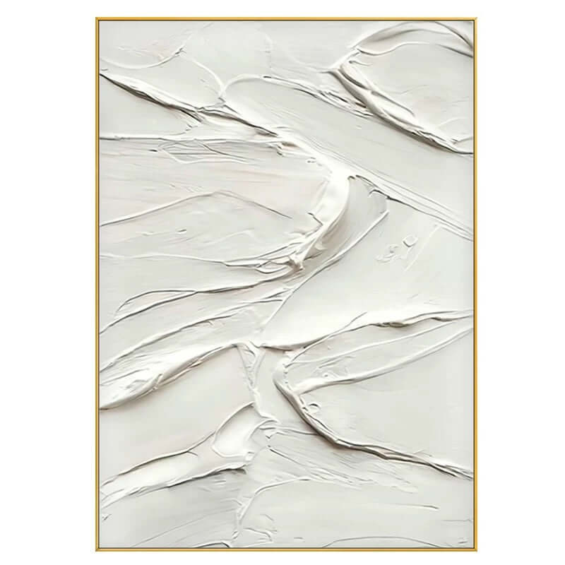 White Heavy Textured Painting - Hand Painting