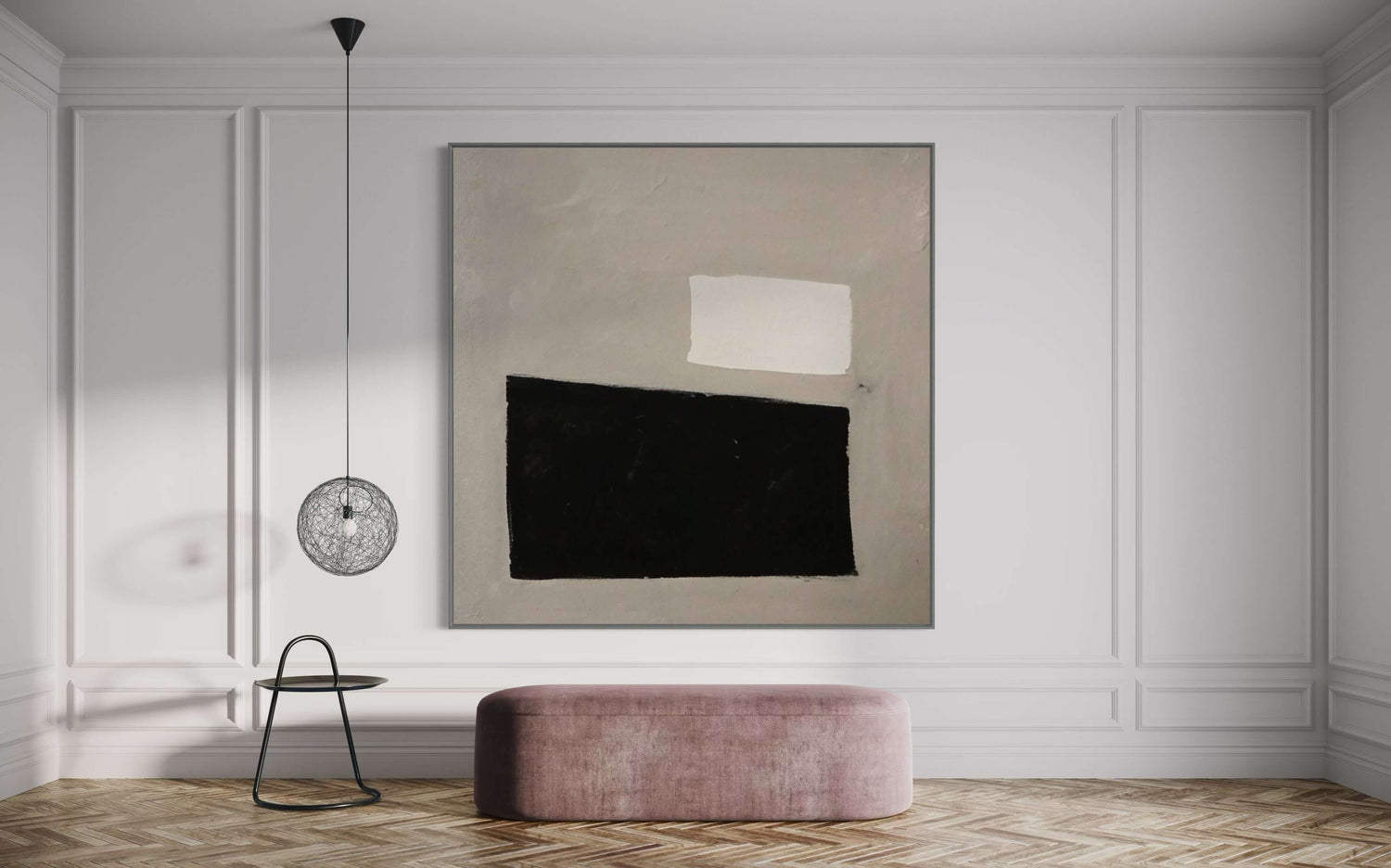 Beige ombragé Wabi Sabi Wall Art