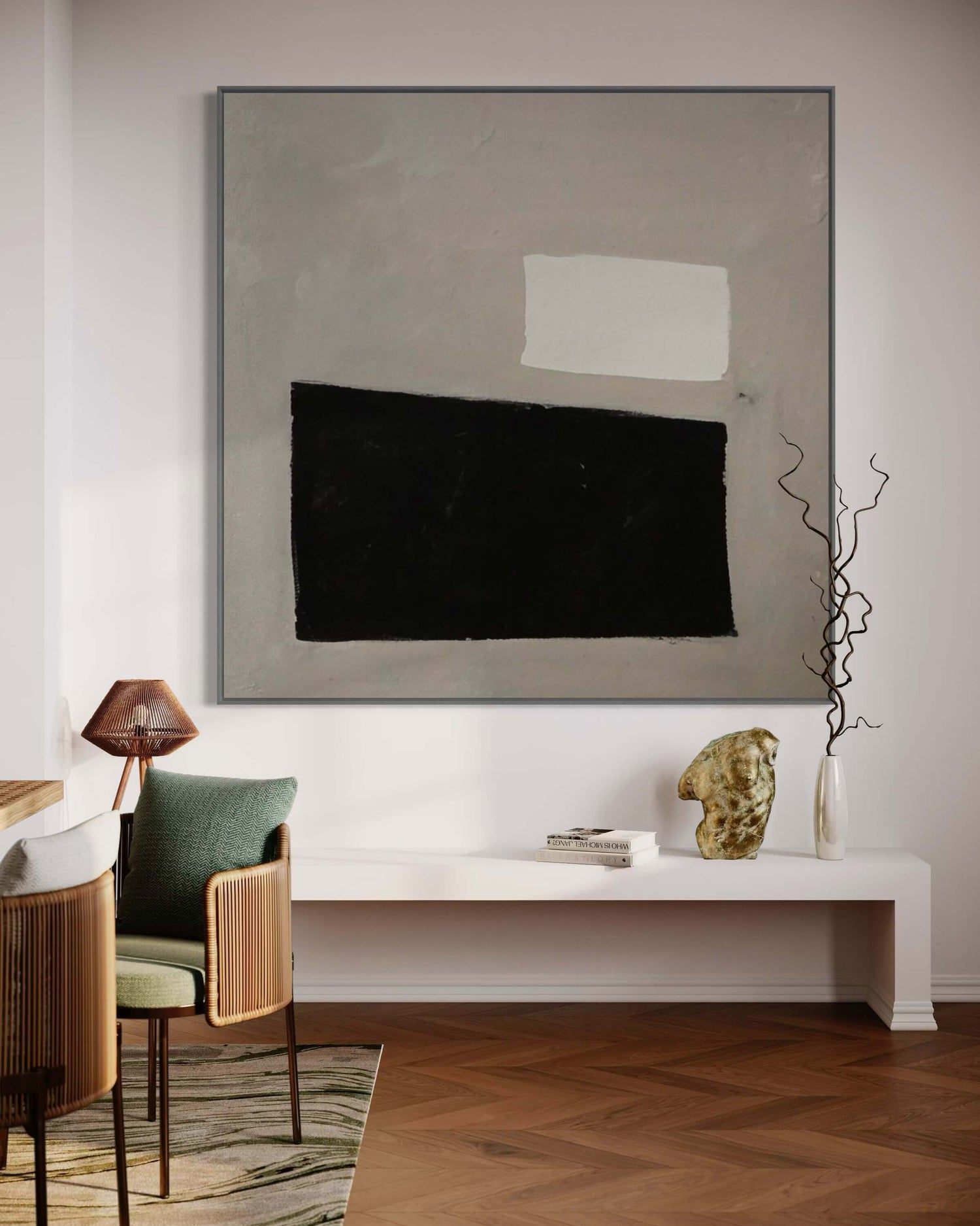 Beige ombragé Wabi Sabi Wall Art