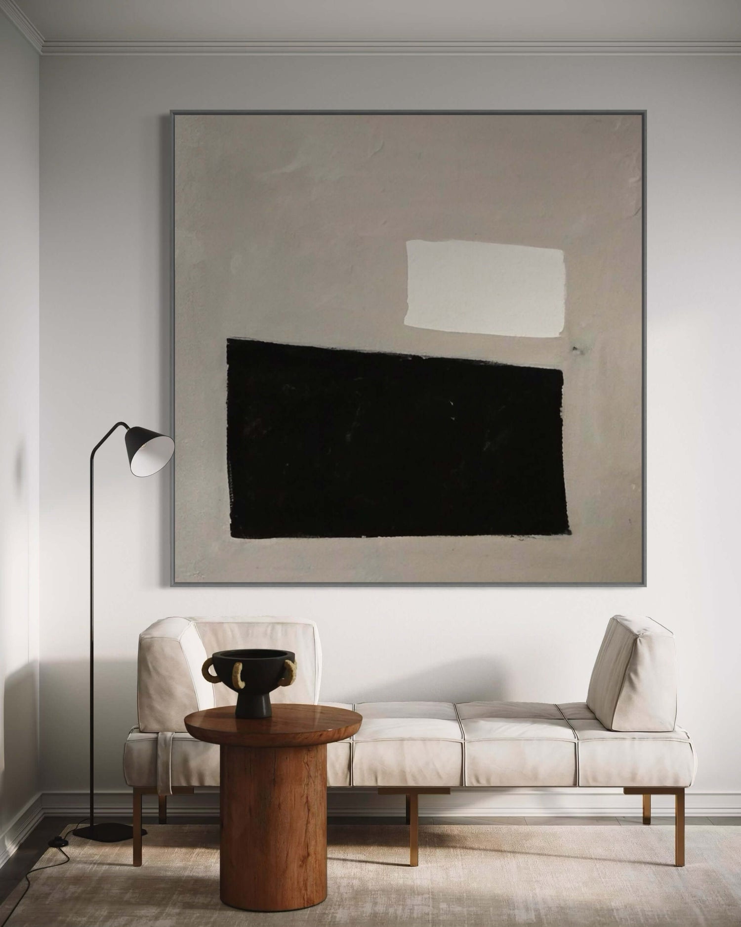 Beige ombragé Wabi Sabi Wall Art
