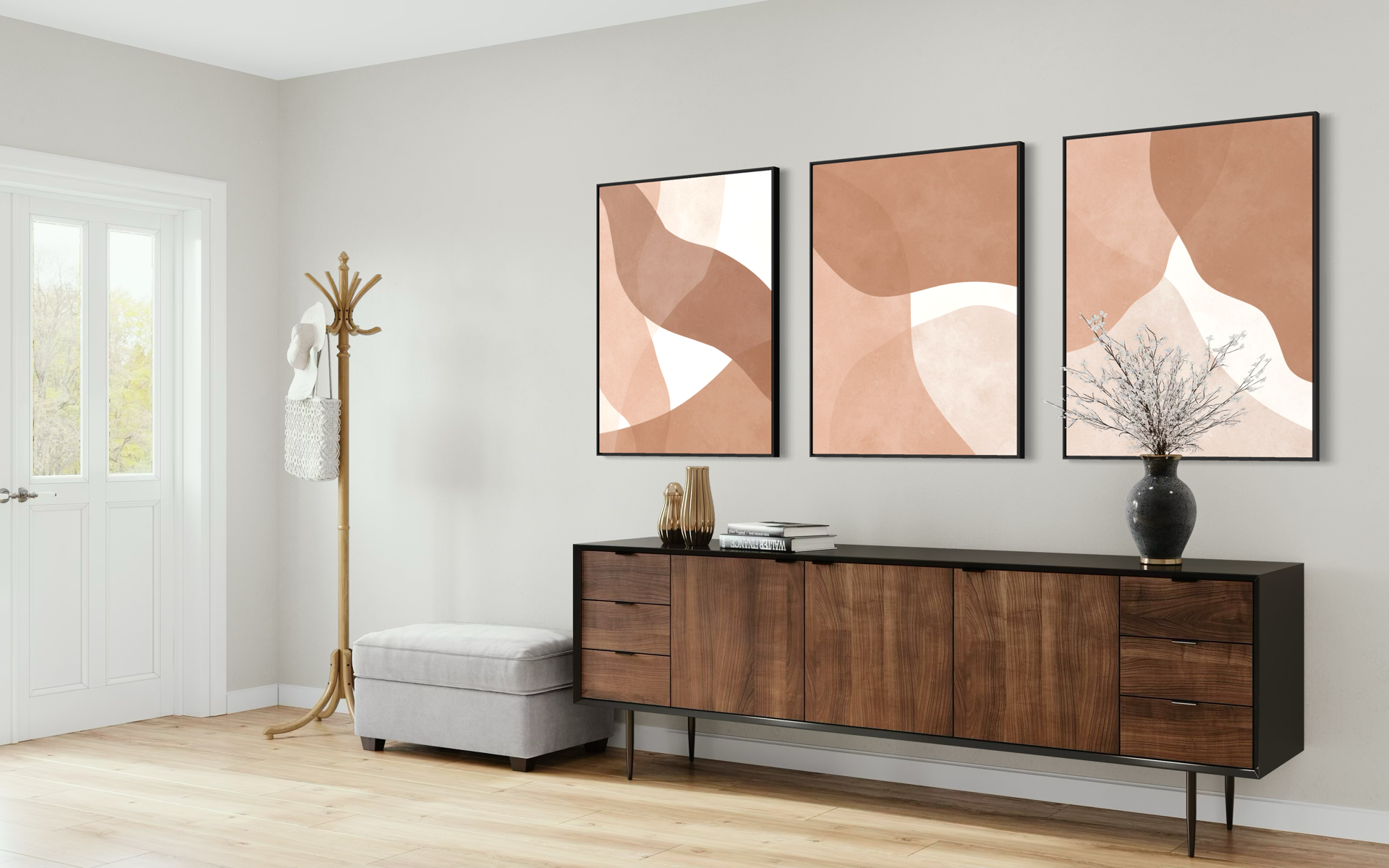 Boho Strokes Triptych