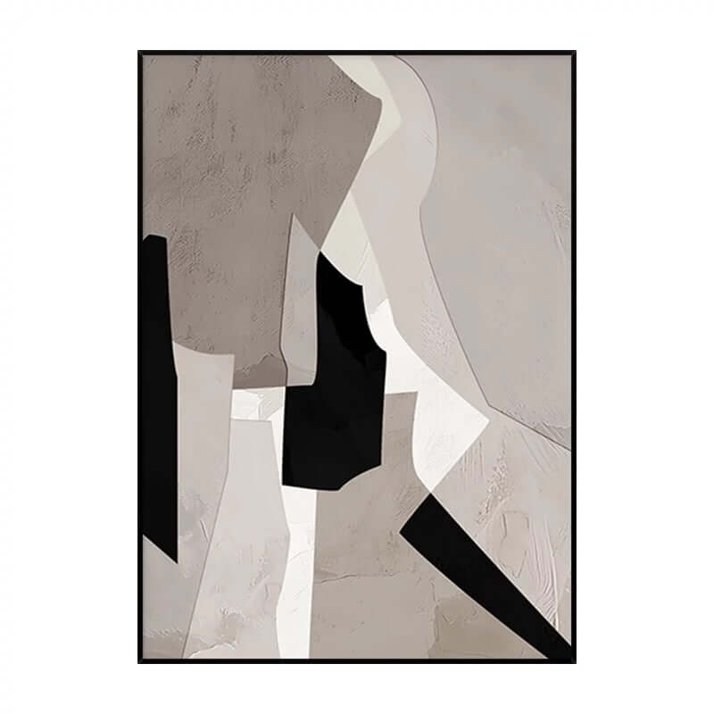 Brown Beige White Textured Wall Art - Hand Painting