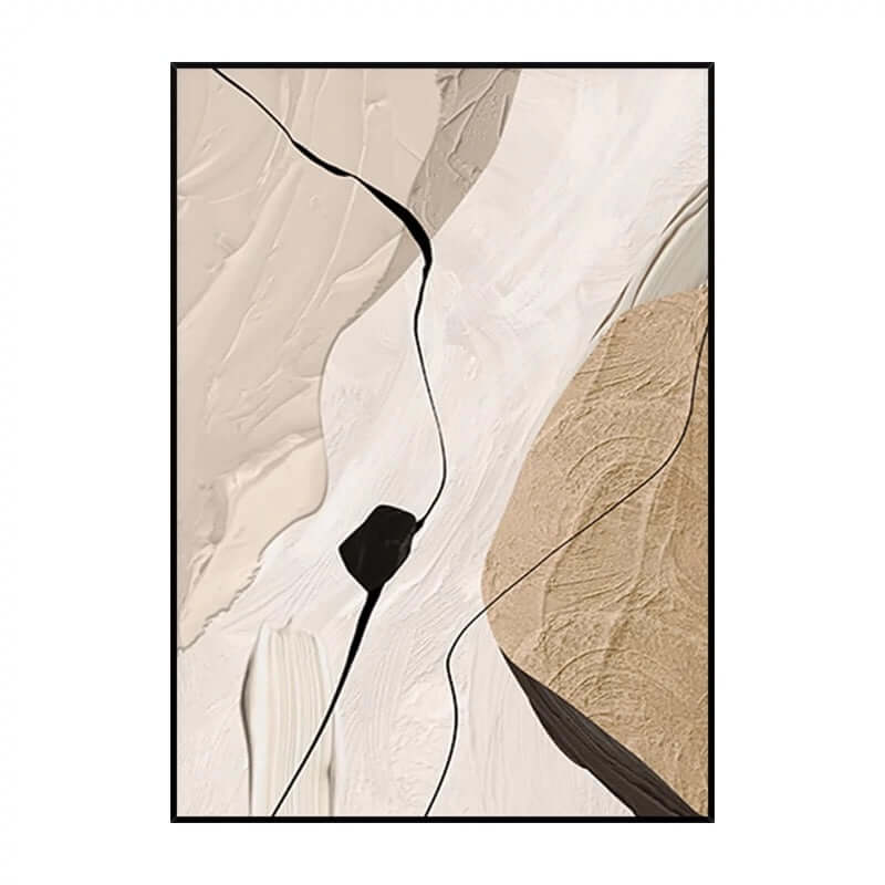 Brown Beige Wabi Sabi Textured Wall Art - Hand Painting