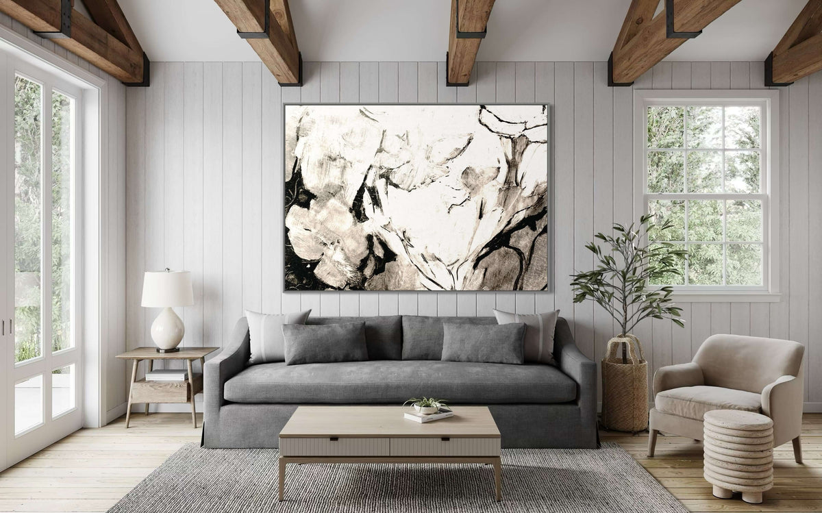 Black Floral - Hand Painting