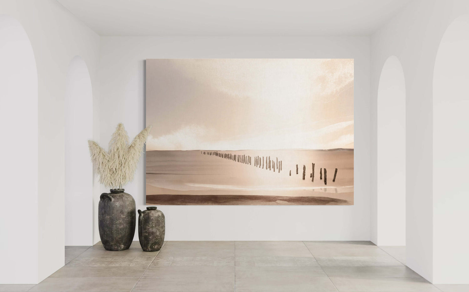 Sonnenuntergang in Bridport  Wabi Sabi Wall Art