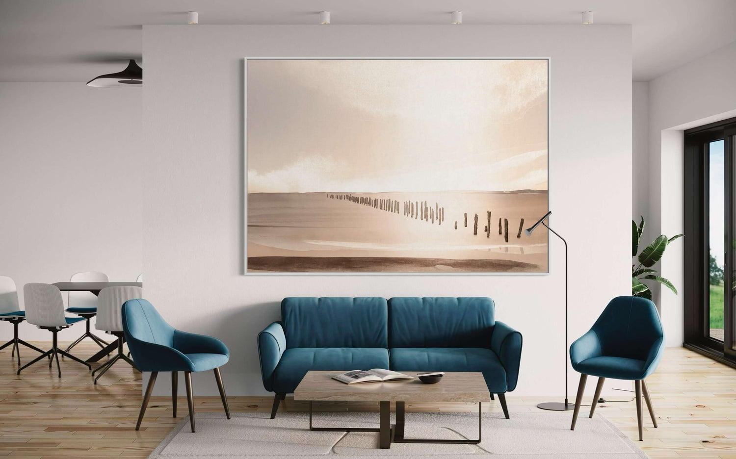 Sonnenuntergang in Bridport  Wabi Sabi Wall Art