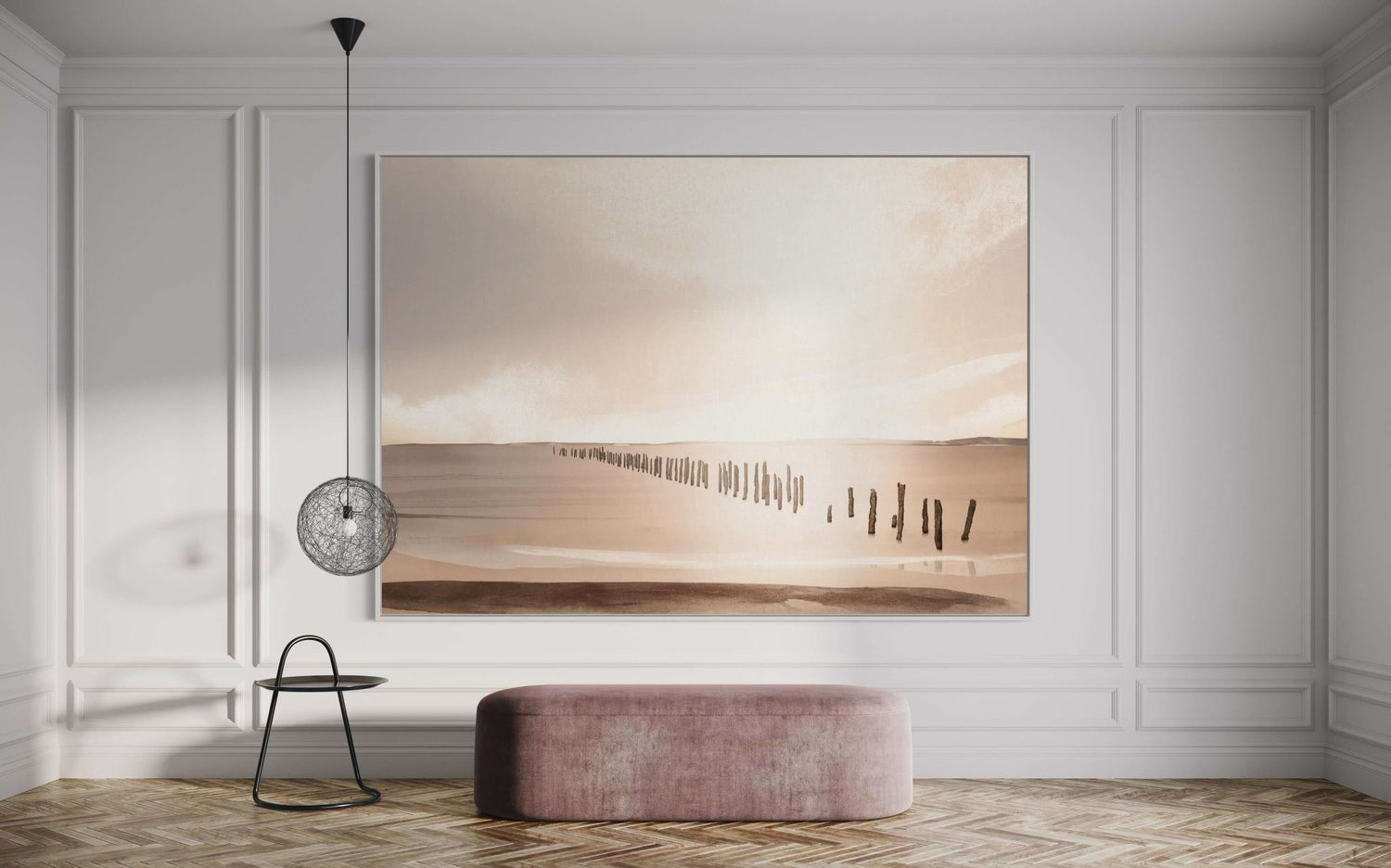 Sonnenuntergang in Bridport  Wabi Sabi Wall Art