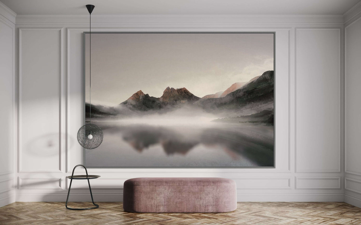 Amanecer en la montaña Cradle  Dining Room Wall Art