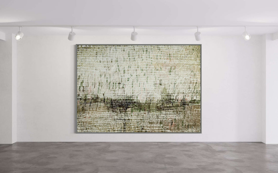 Dancing Rain Green - Hand Painting