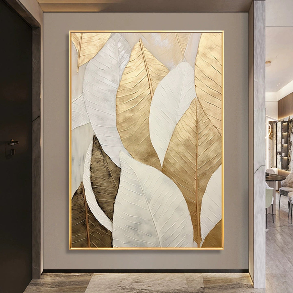 Golden Sophistication - Hand Painting