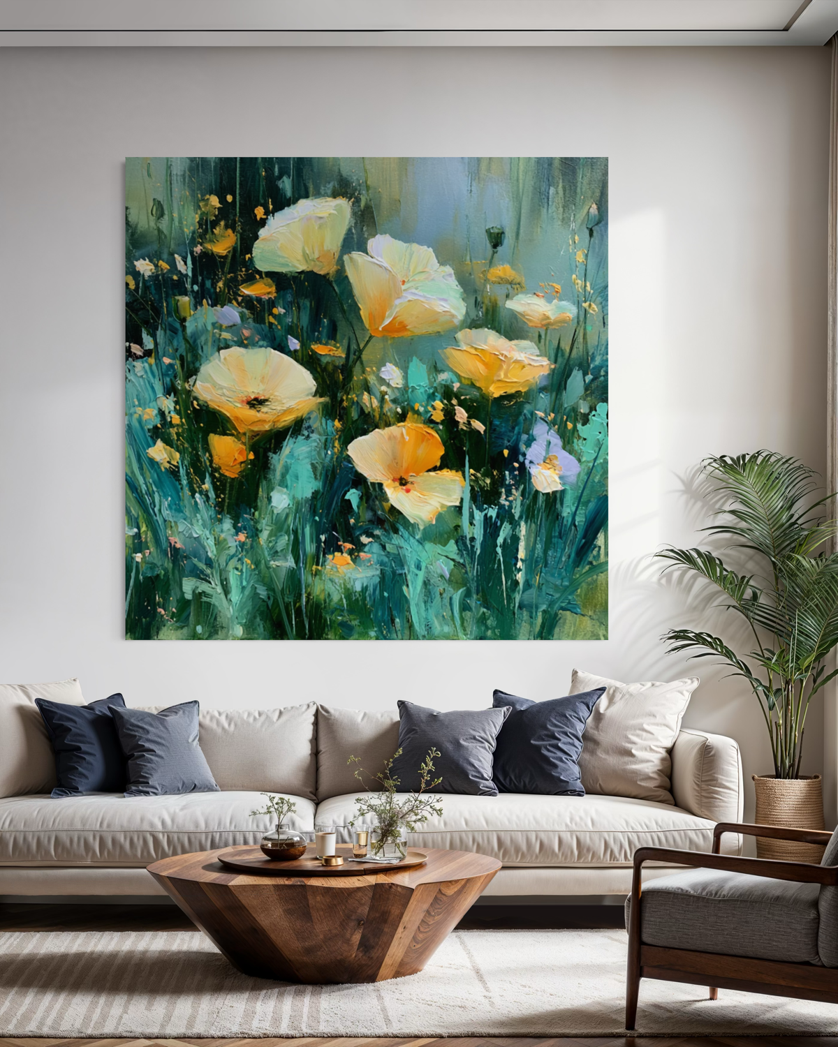 Wild Poppies in Emerald Light