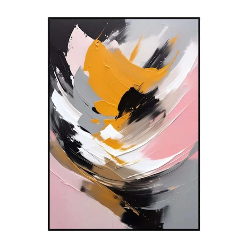 Vibrant Interplay of Pink - Hand Painting