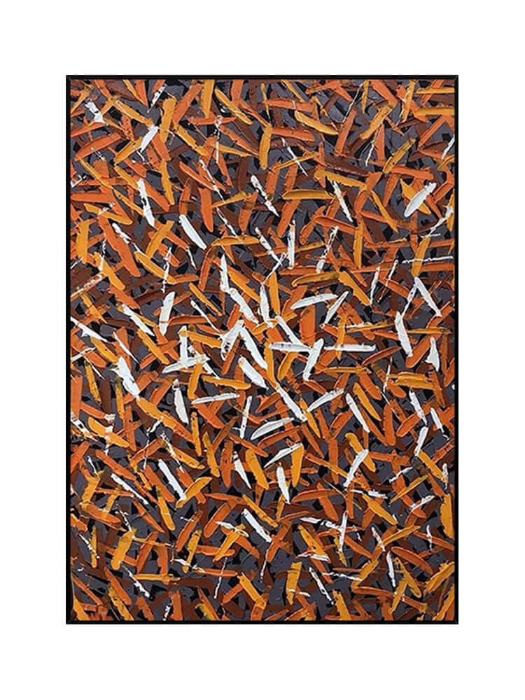 Brown Orange Messed Up Texture Staircase Wall Art