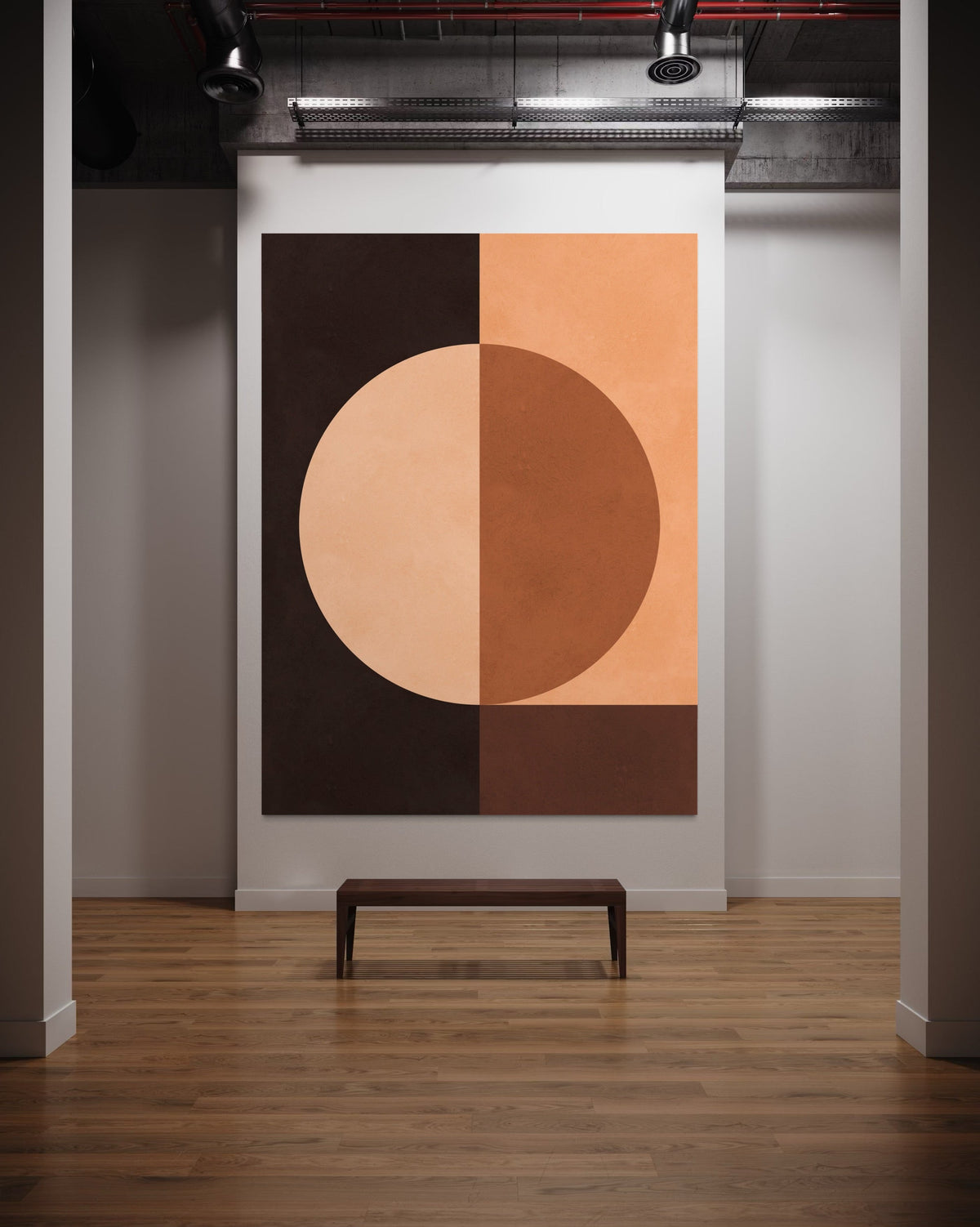 Brown Geometry 3 - Hand Painting