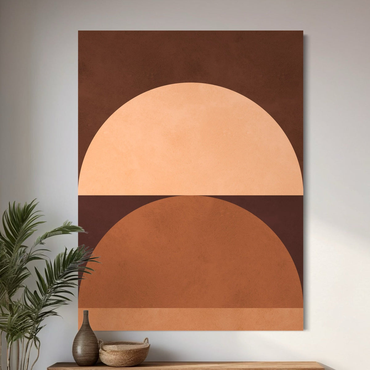 Brown Geometry 4 - Hand Painting