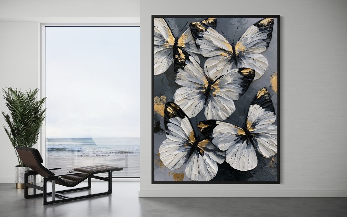 Butterflies in Moonlight - Hand Painting