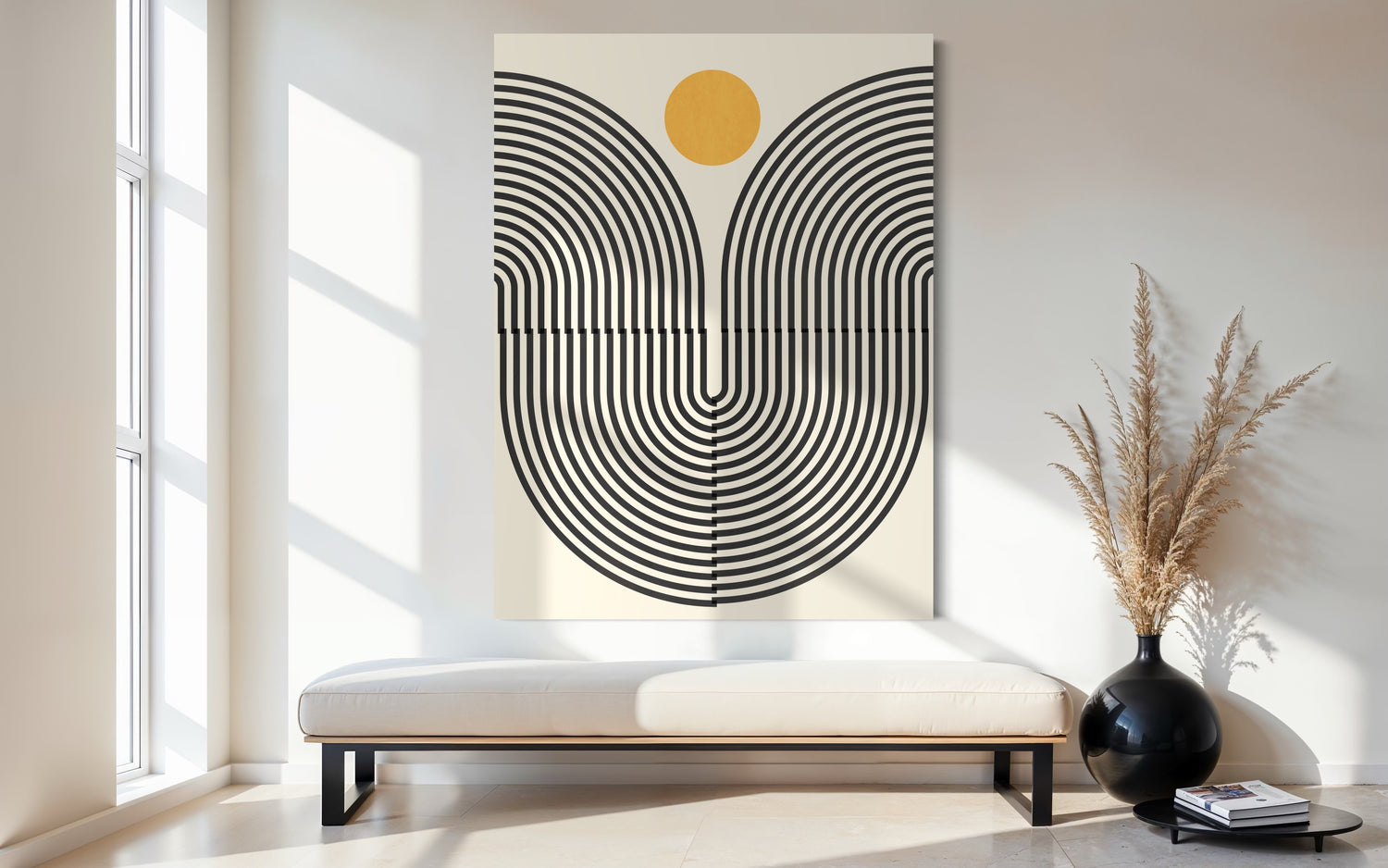 Konzeptioneller Sonnenuntergang Wabi Sabi Wall Art