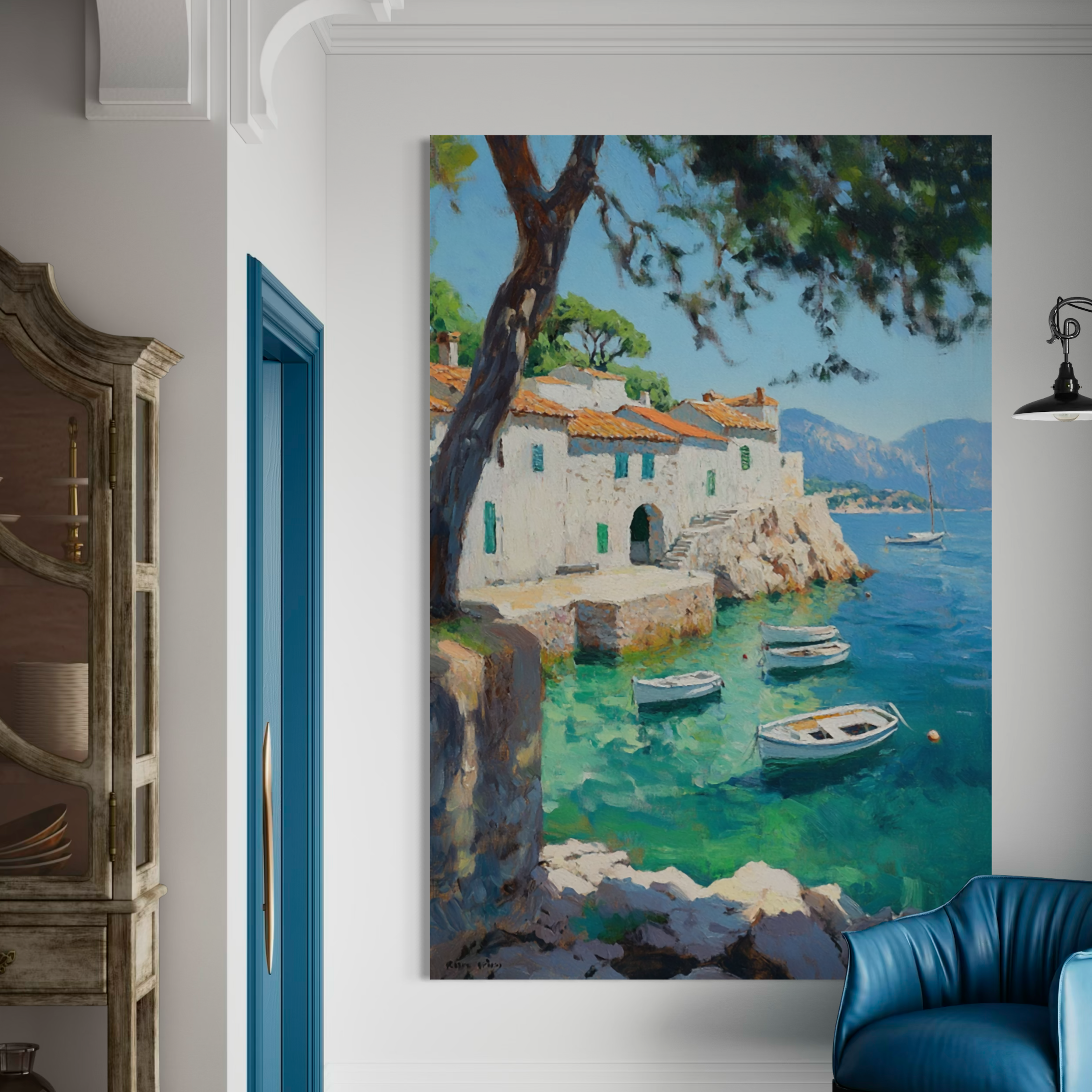 Sunlit Mediterranean Cove