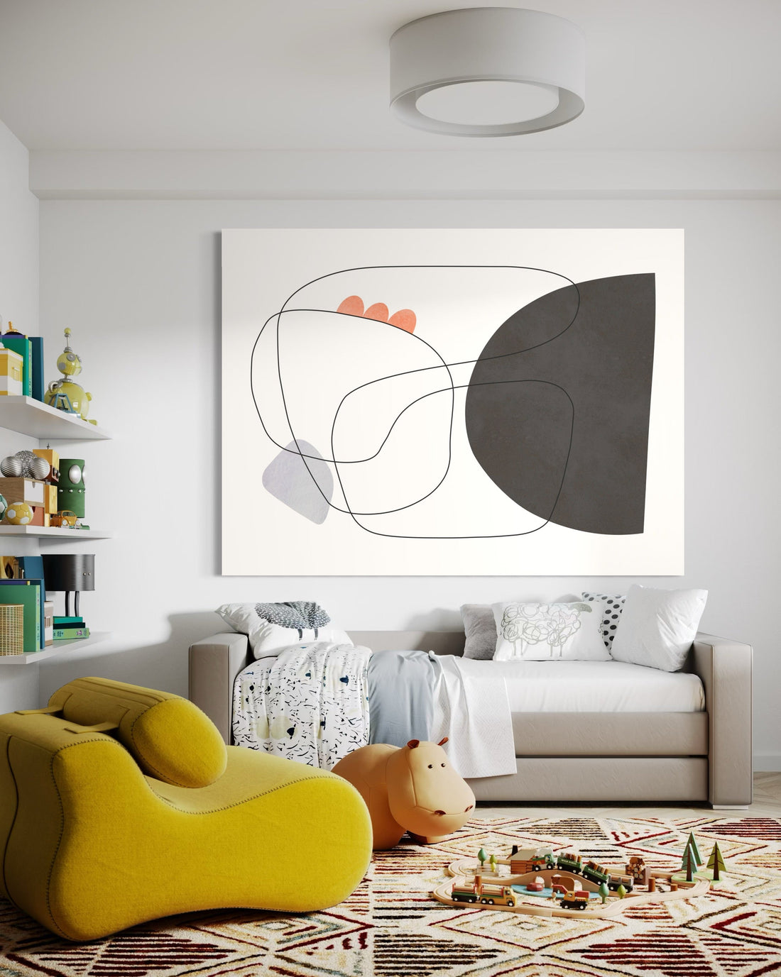 Lines and Shapes 1 - Hand Painting