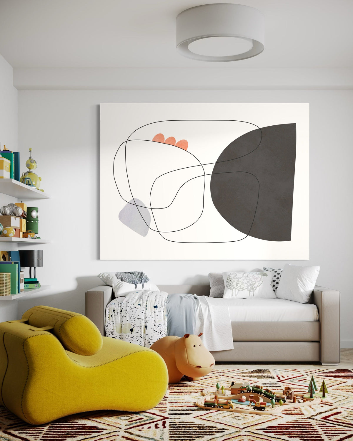 Lines and Shapes 1 - Hand Painting