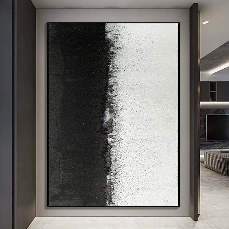 Black White Balance Texture Lounge Wall Art