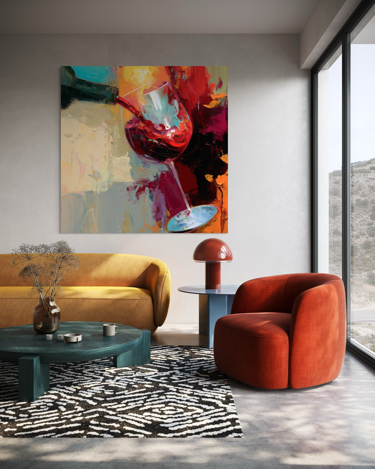 Expressive Wine Still Life