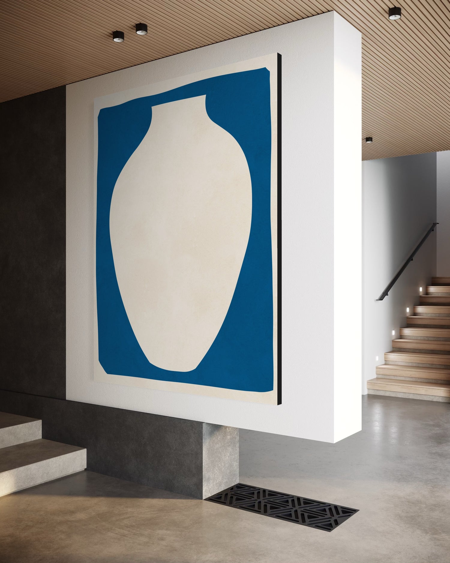Vase on Blue Background 2