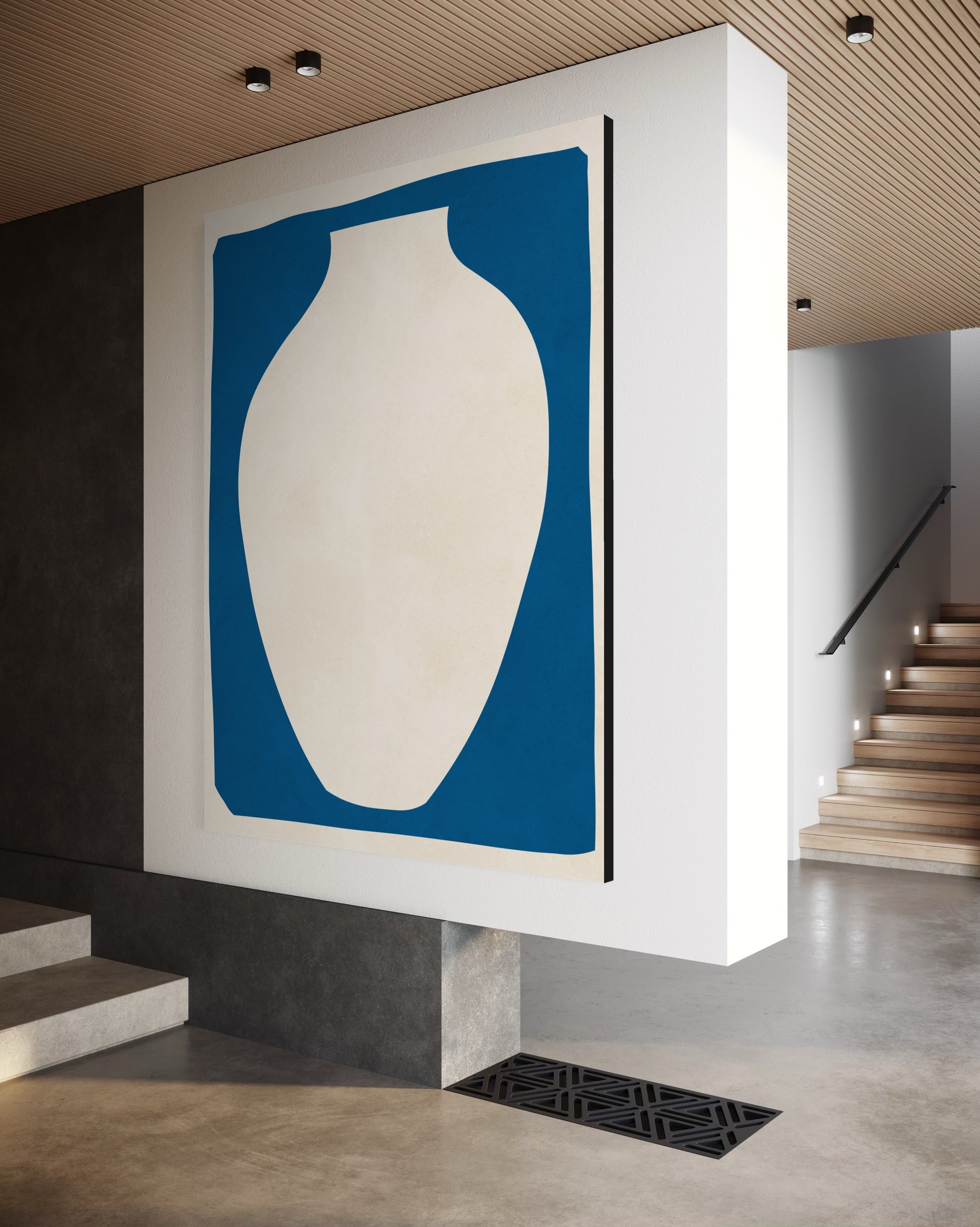 Vase auf blauem Hintergrund 2