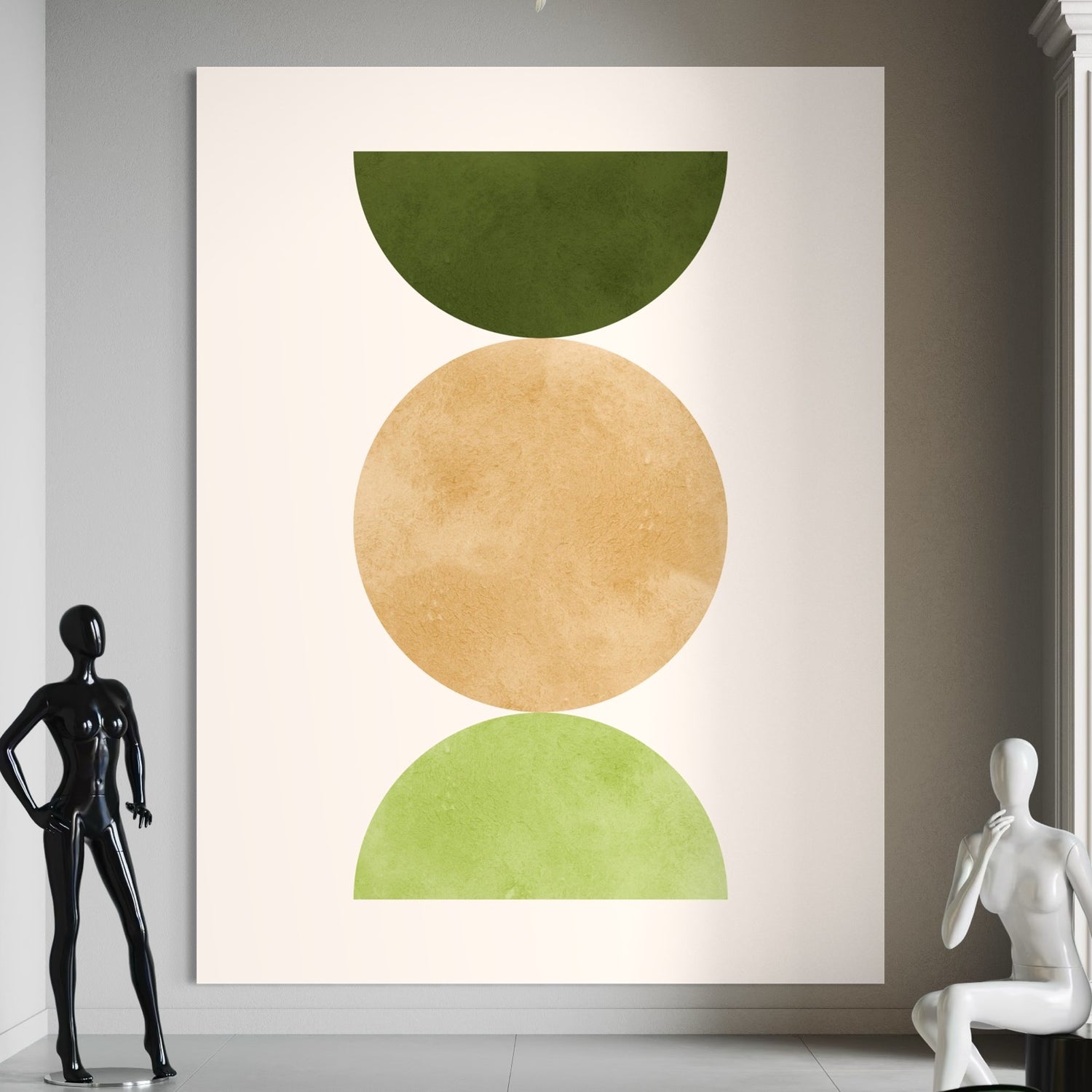 Watercolor Circles Geometric Wall Art