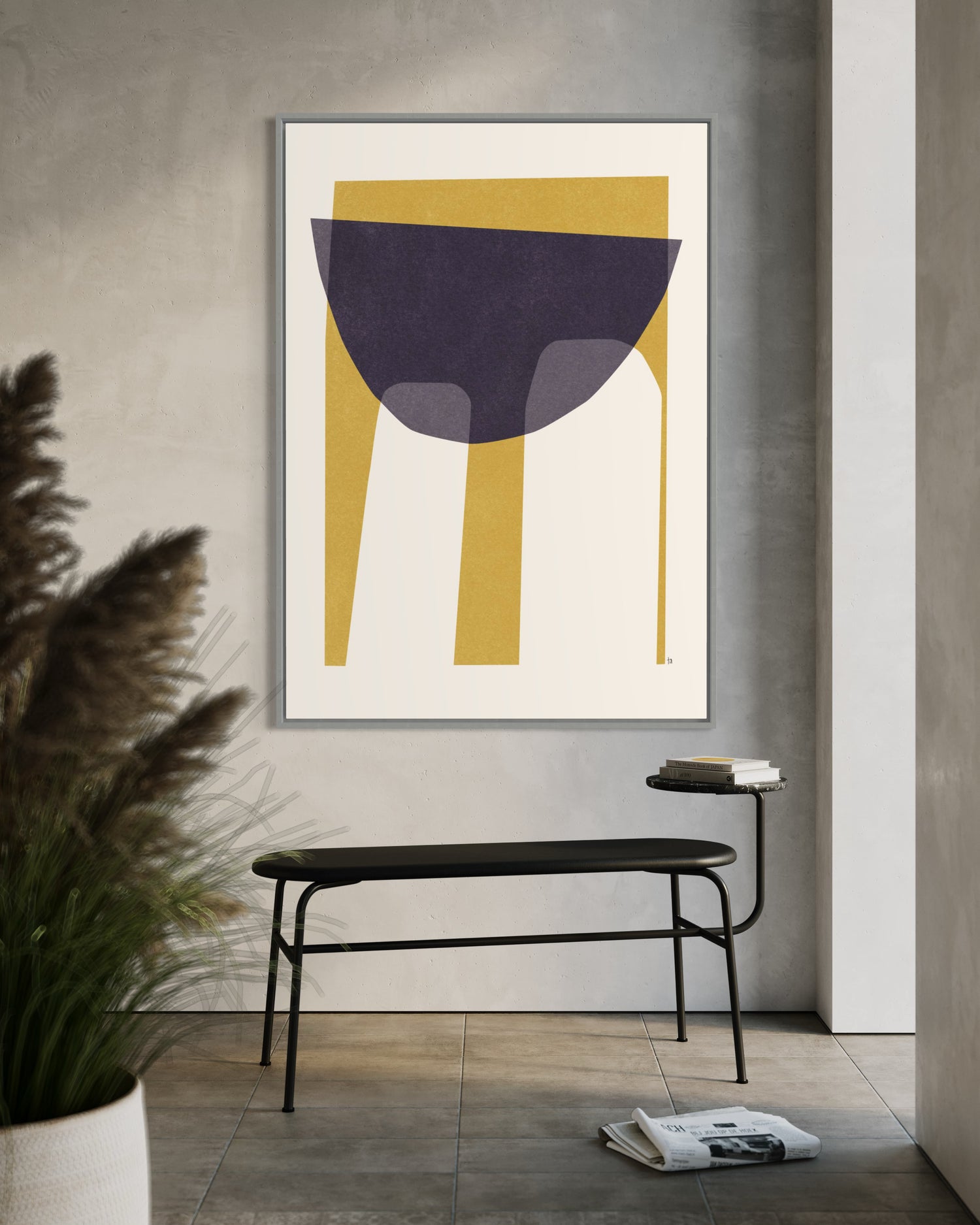 Einbruch der Dunkelheit Mid Century Modern Art