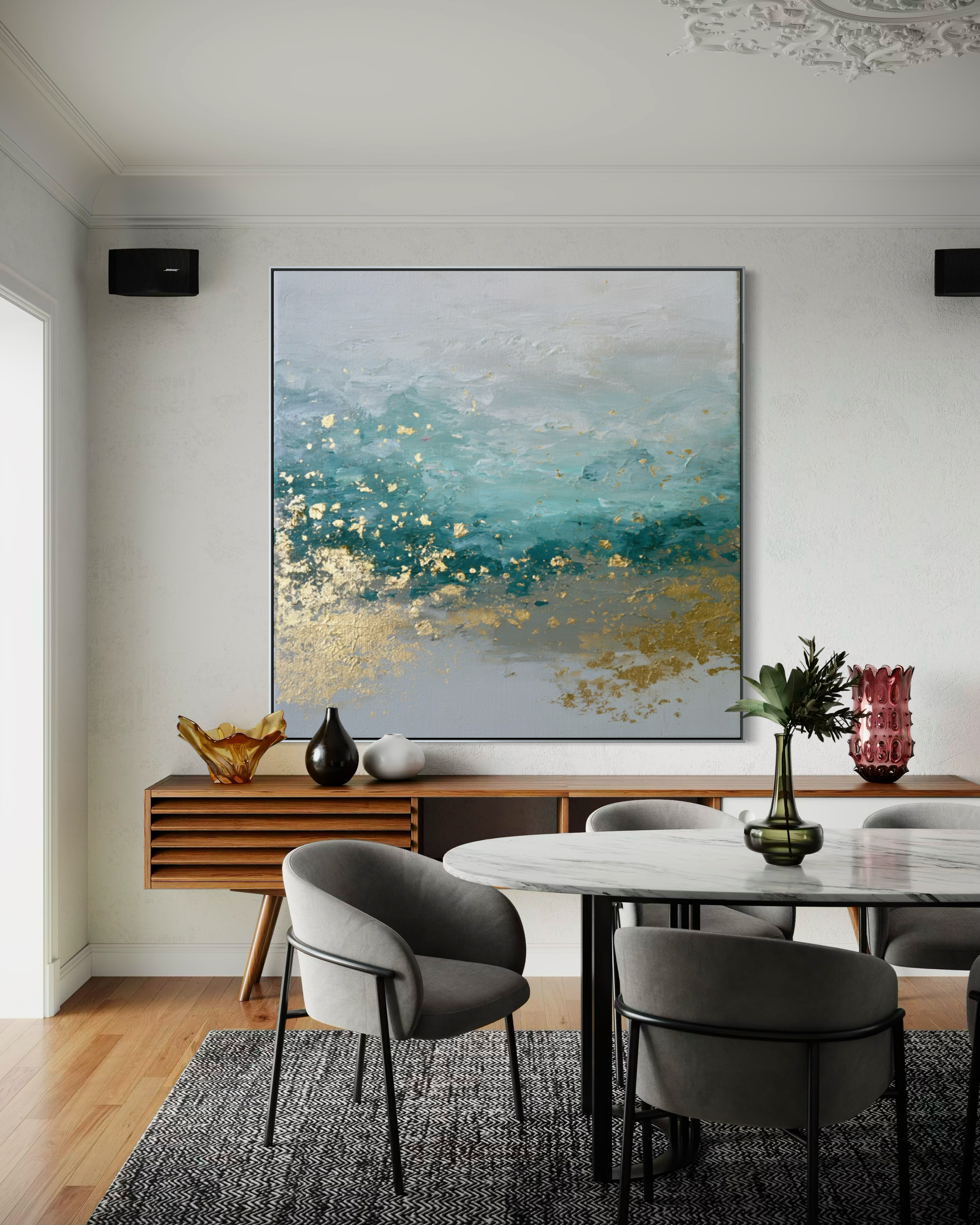Seafoam and Gold Tide