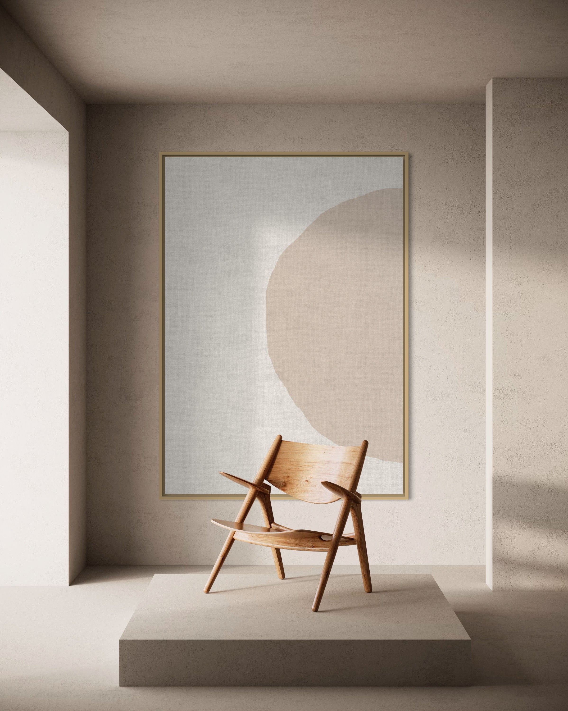 Blush & Beige Line Circles 1
