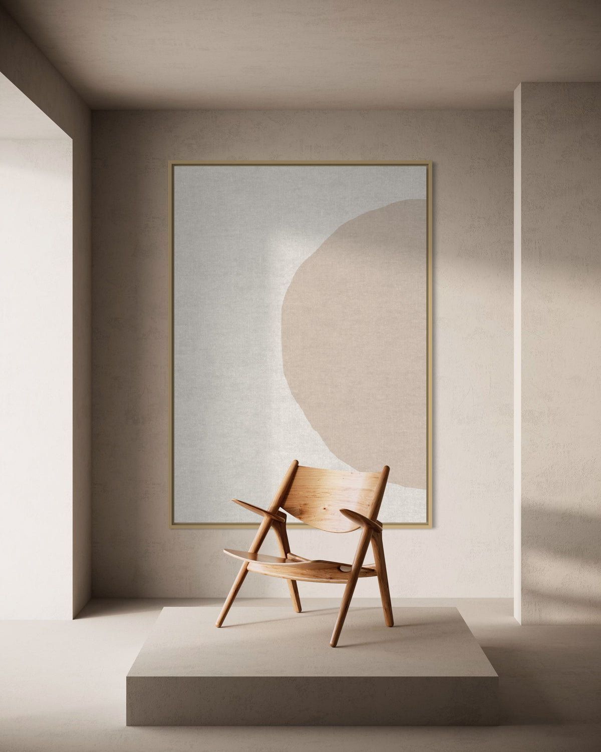 Blush & Beige Line Circles 1 - Hand Painting