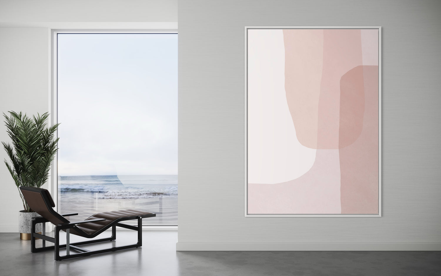 Blush Curves Pink Wall Art
