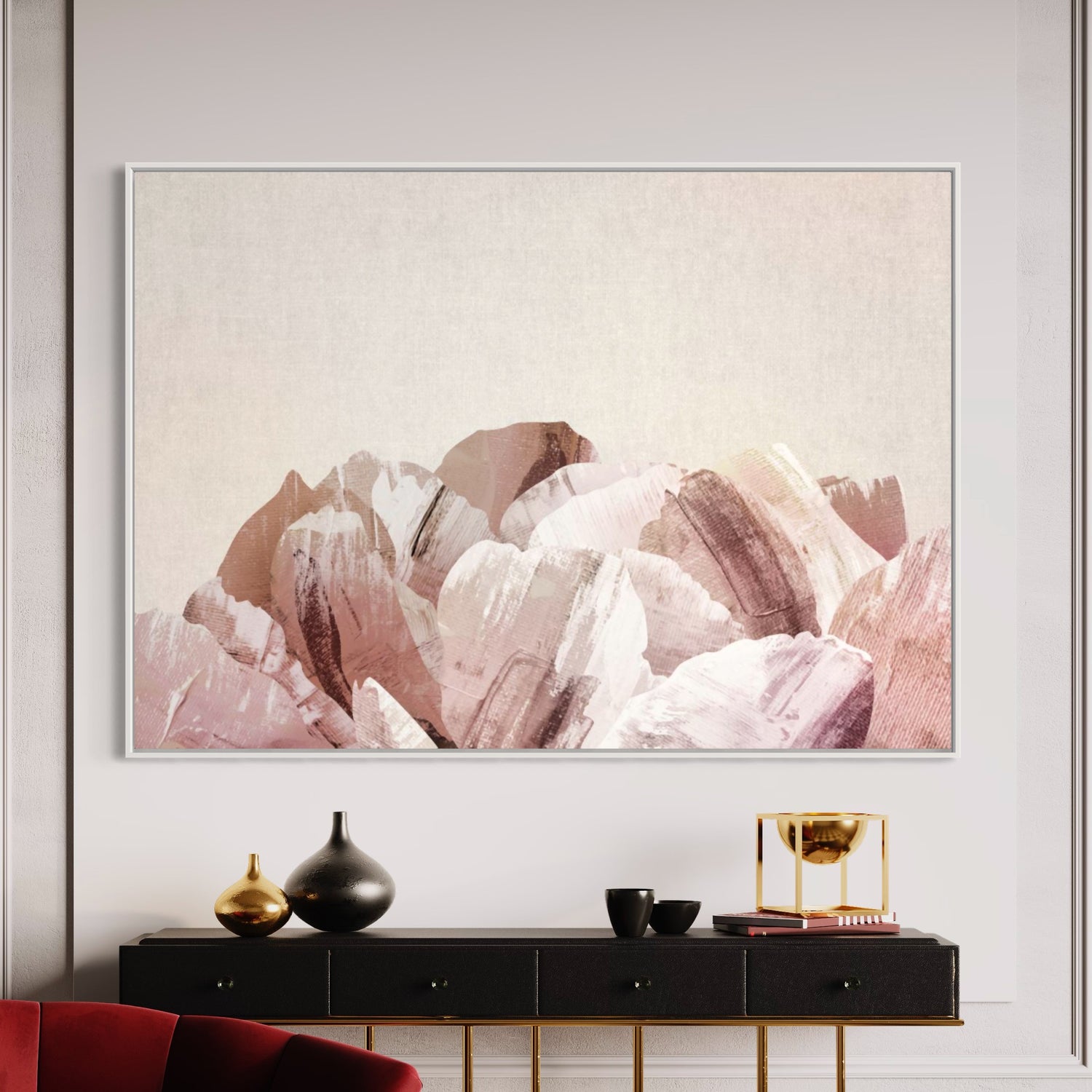 Painted Peony Pink Wall Art
