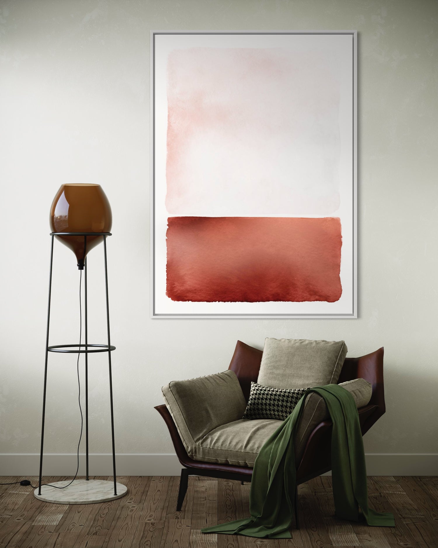 Rust Landscape Pink Wall Art
