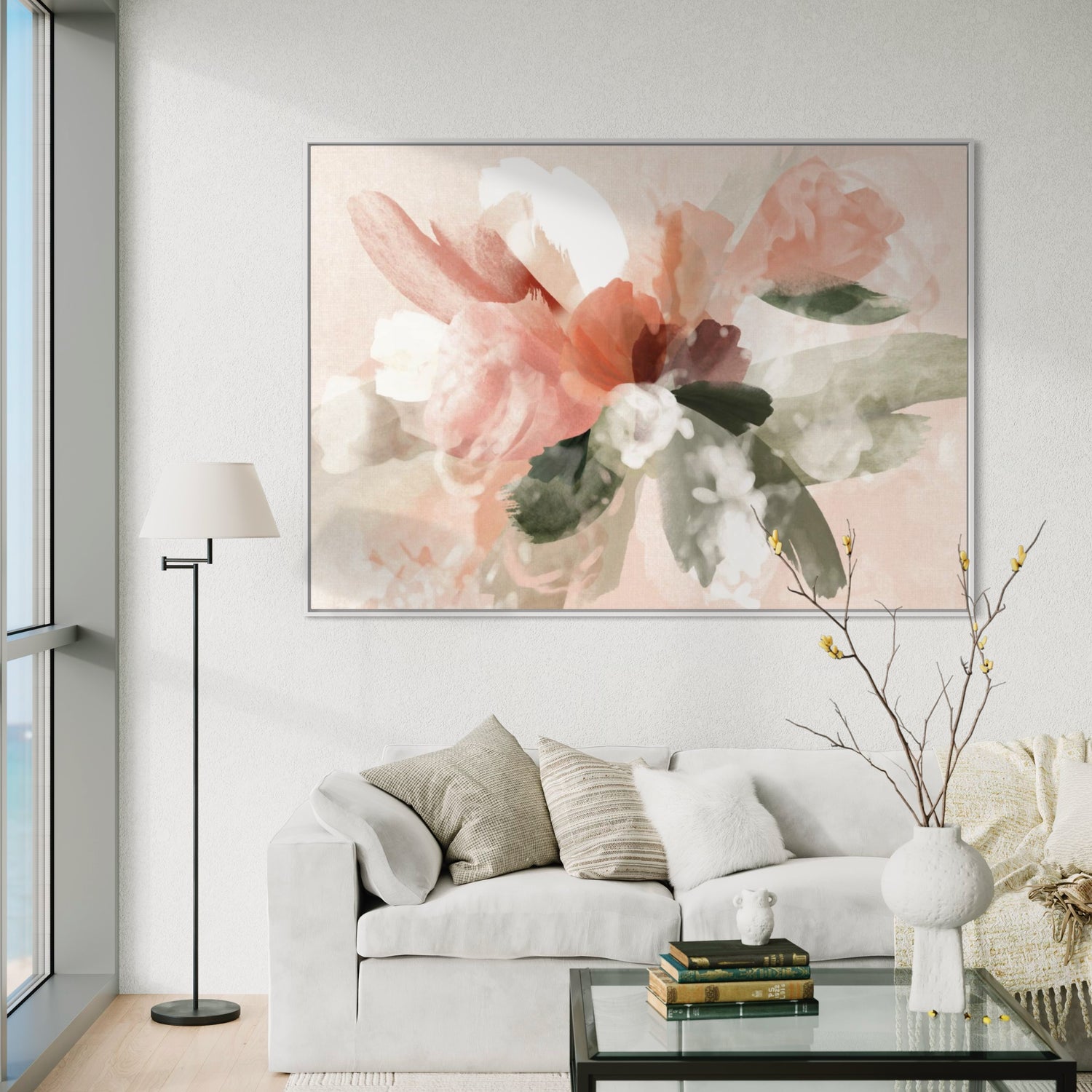 Pink Abstract Bouquet Pink Wall Art