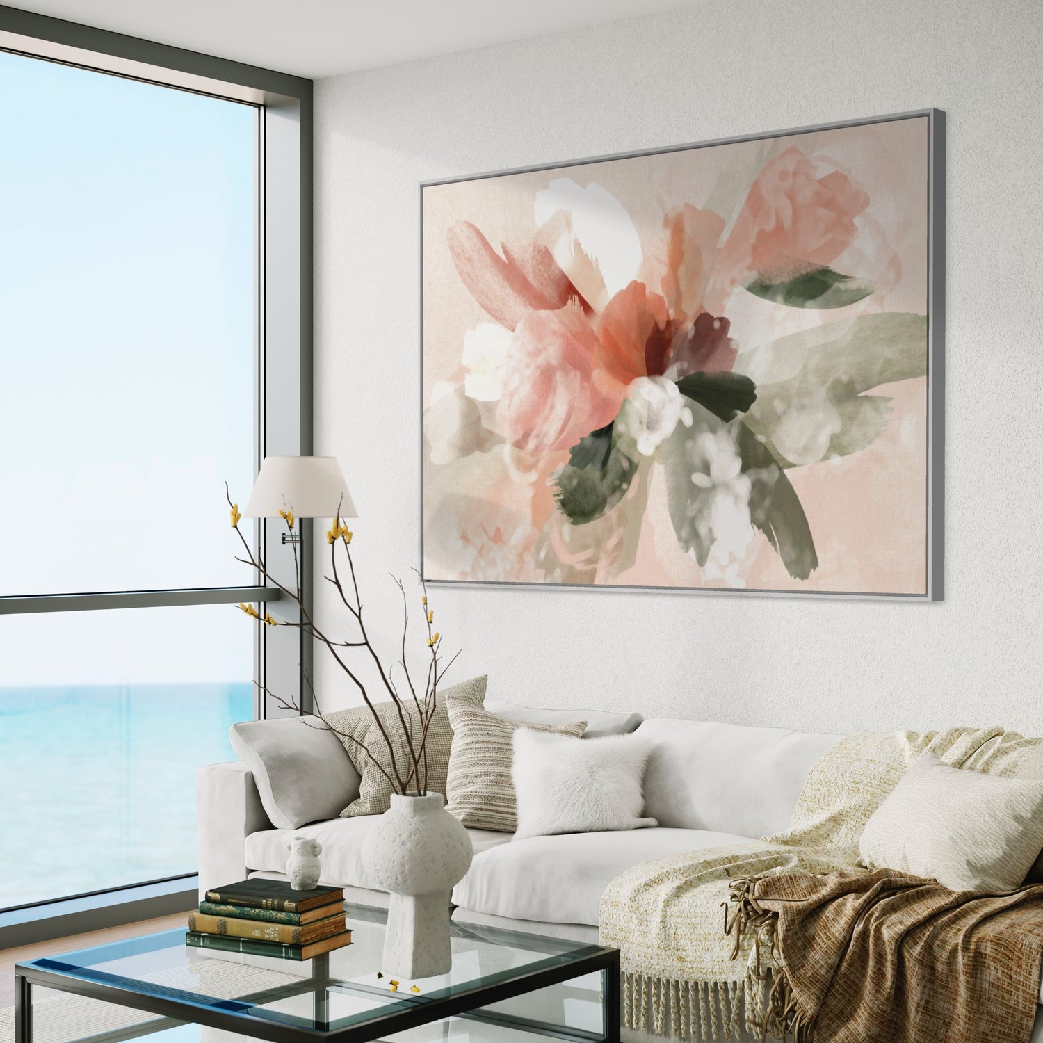 Pink Abstract Bouquet Pink Wall Art
