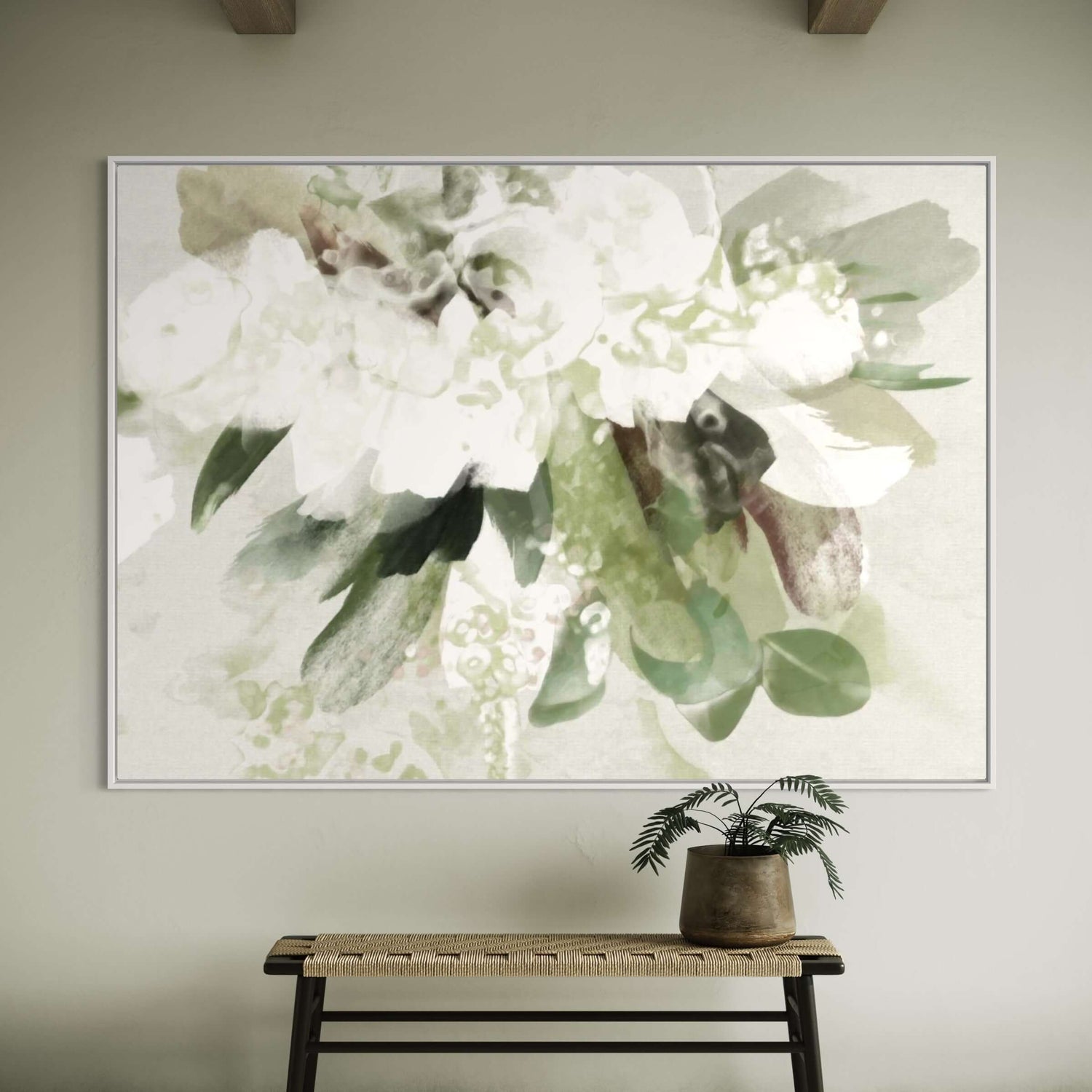 Bouquet abstrait vert Dining Room Wall Art