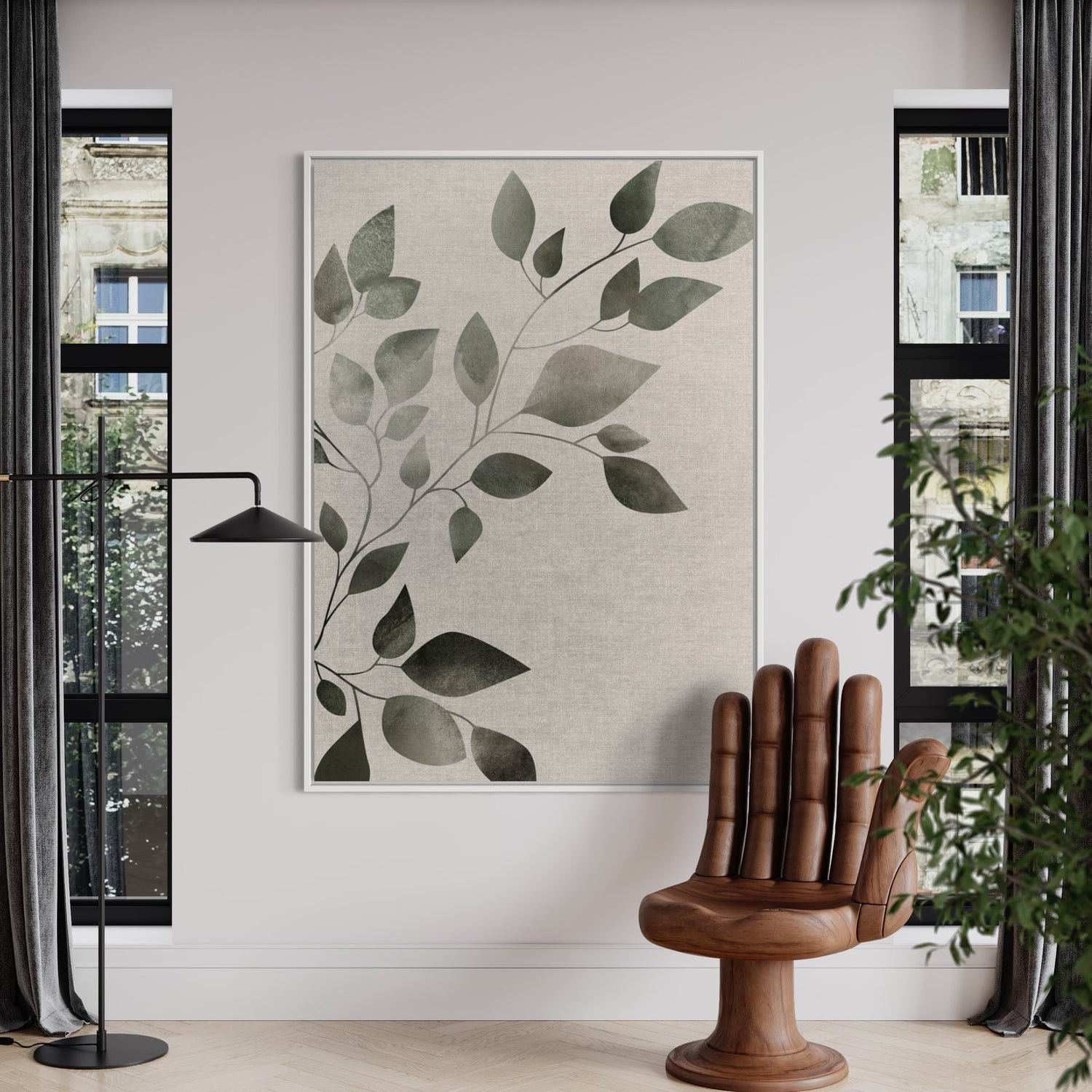 Green Vine 2 Wabi Sabi Wall Art