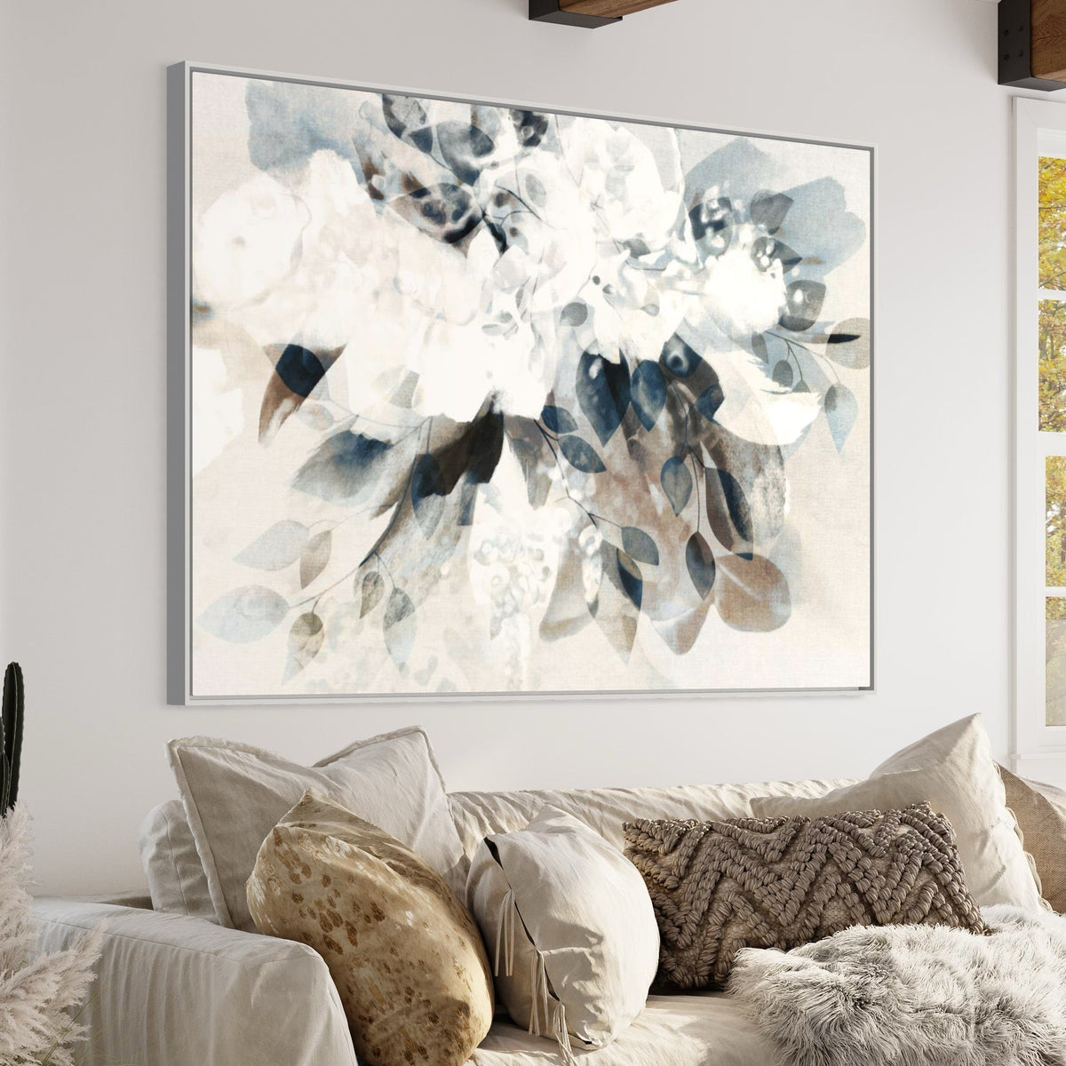 Blue Abstract Bouquet - Hand Painting