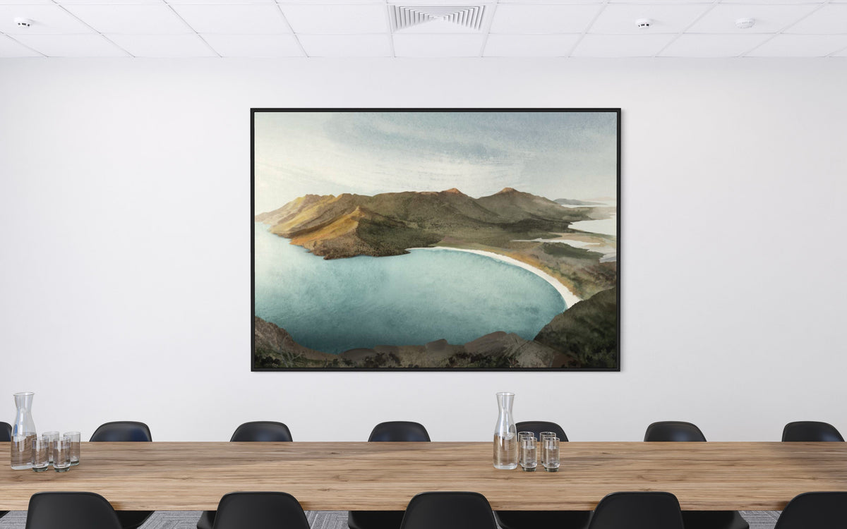 Wineglass Bay Sunrise - Hand Painting