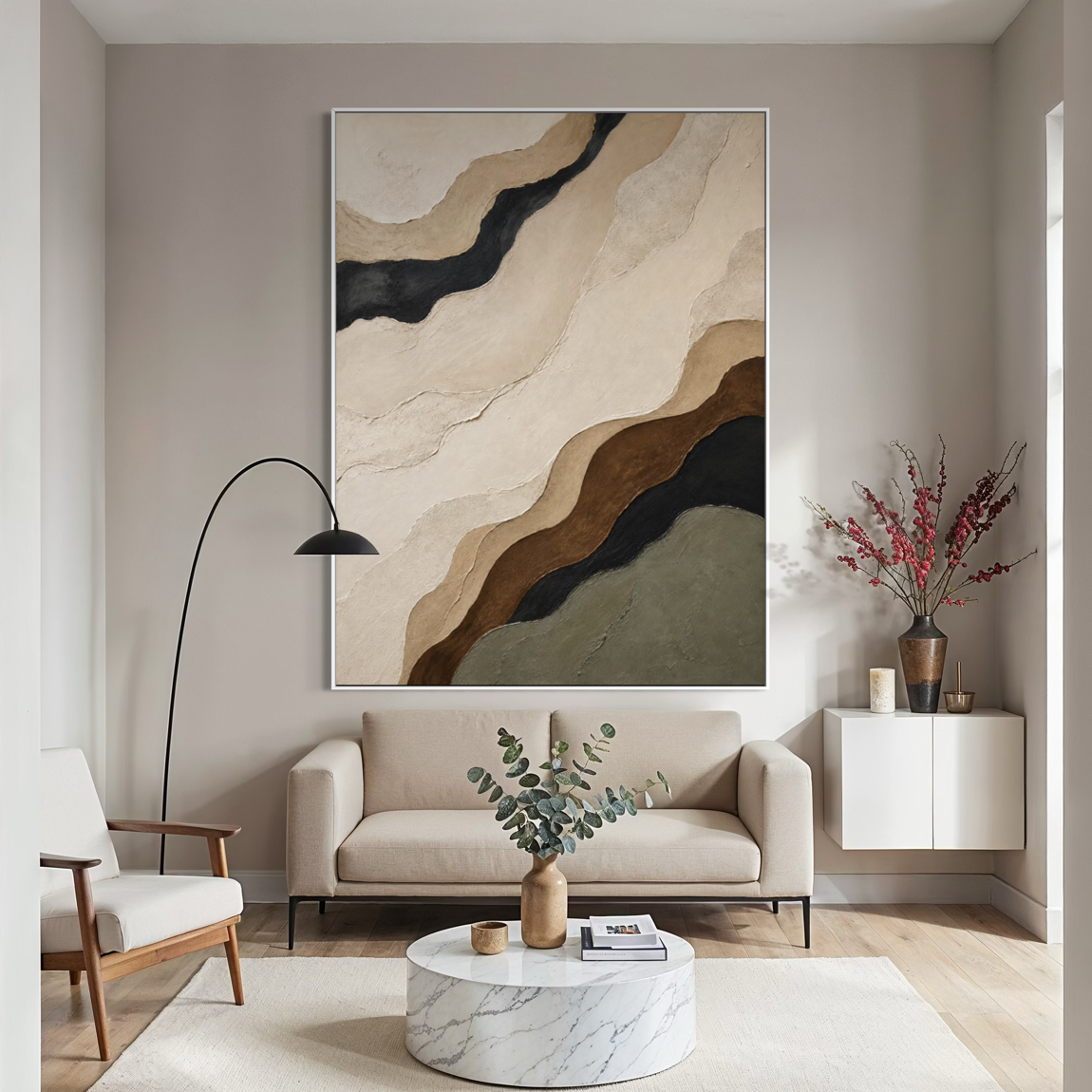 Contours of Earth - Hand Painting
