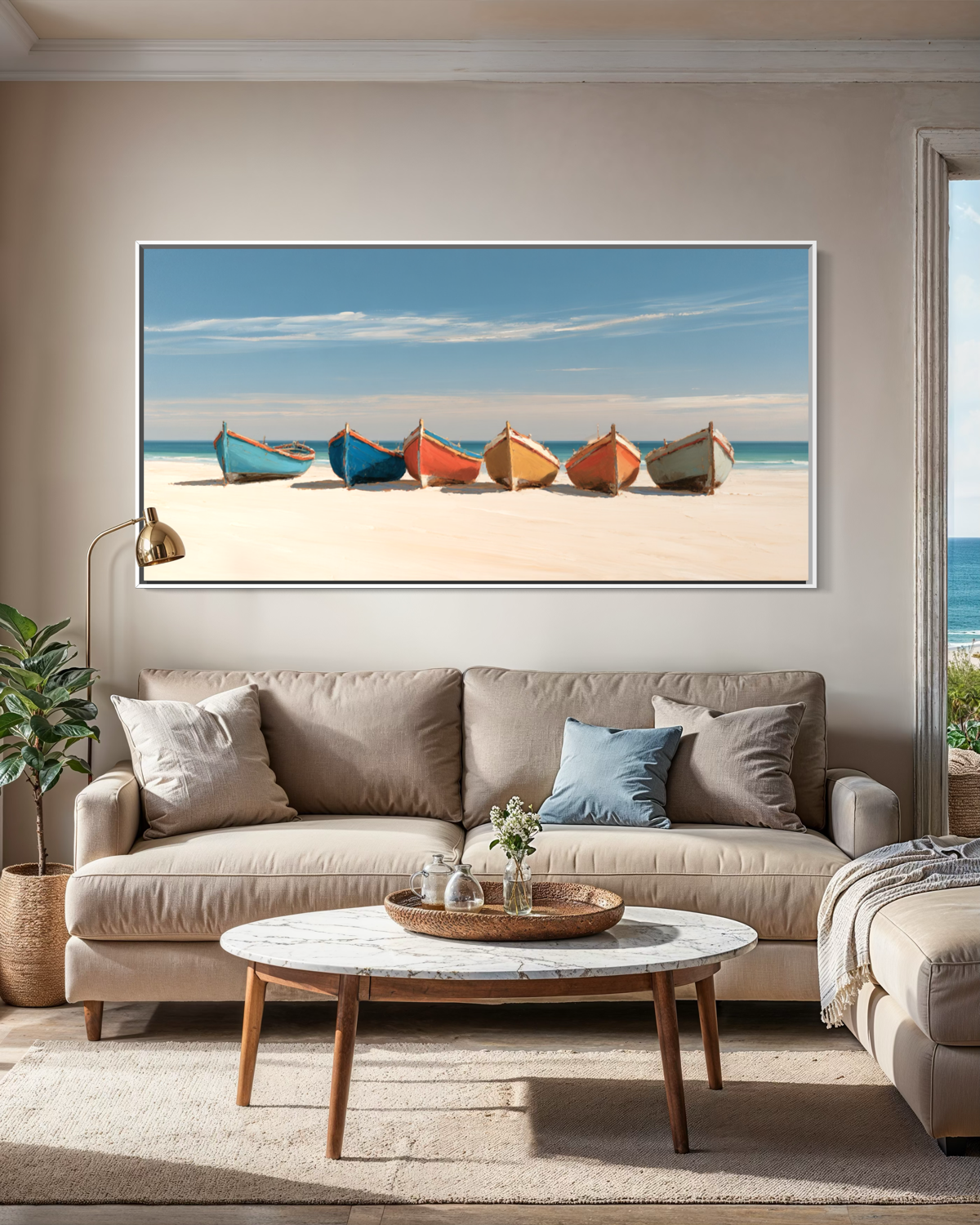 The Calm Shoreline - Hand Painting
