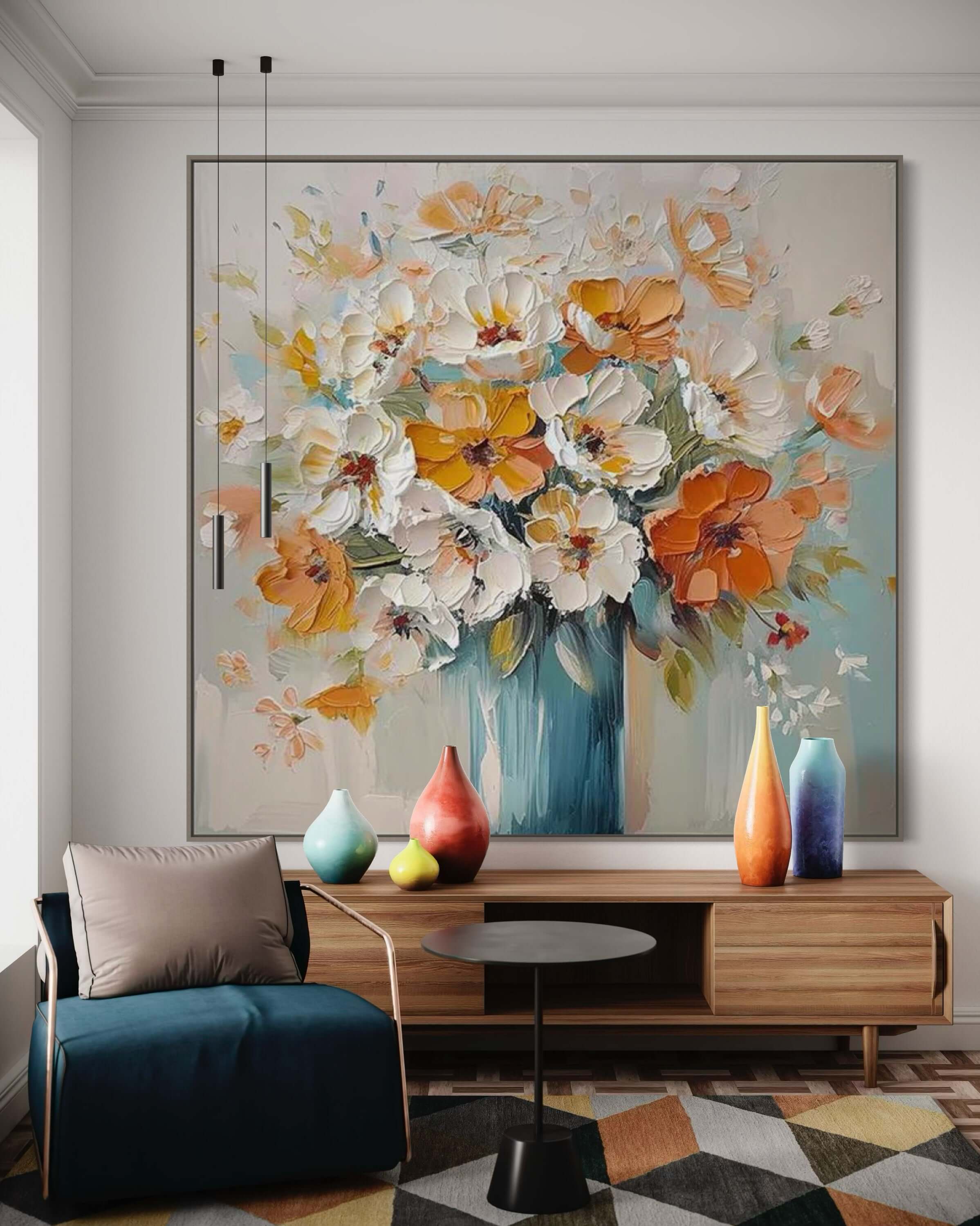 Bright floral artwork &