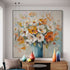 Radiance in Full Bloom artwork by Amy Wu featuring vibrant florals in a stylish living room decor.