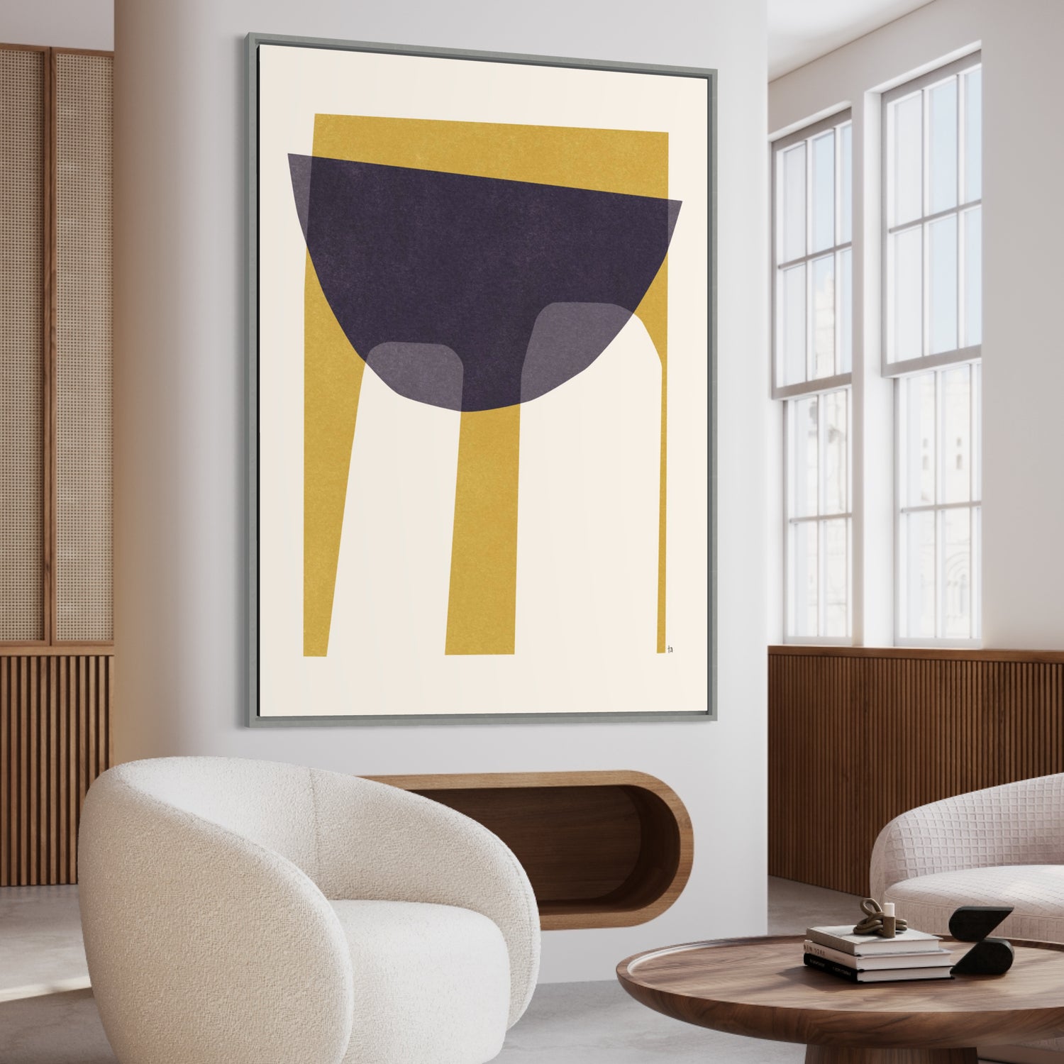 Einbruch der Dunkelheit Mid Century Modern Art